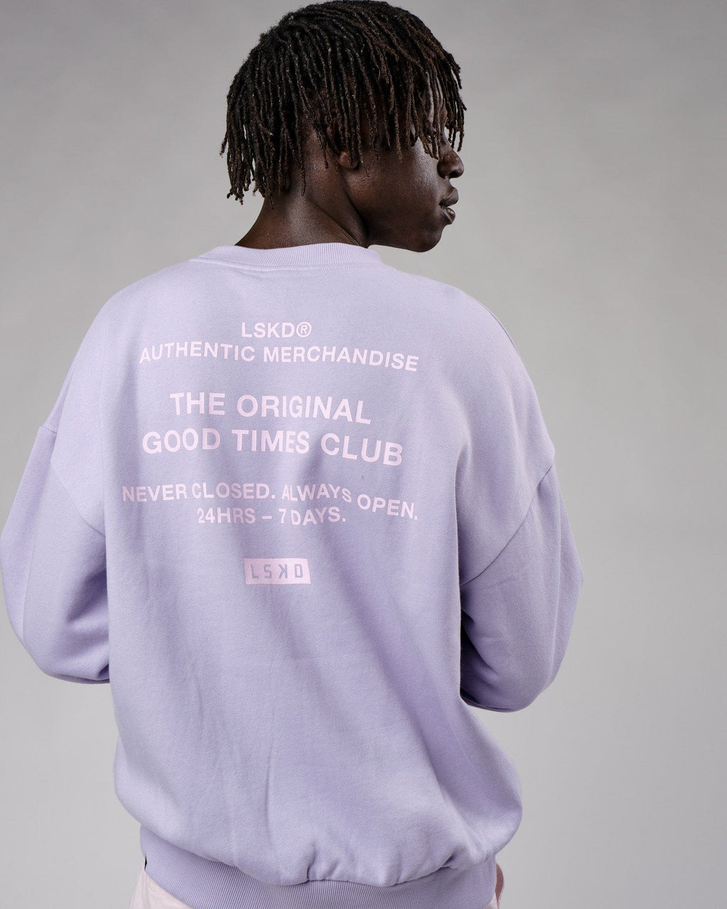 Model wearing OGTC Sweater Oversize - Cosmic Sky