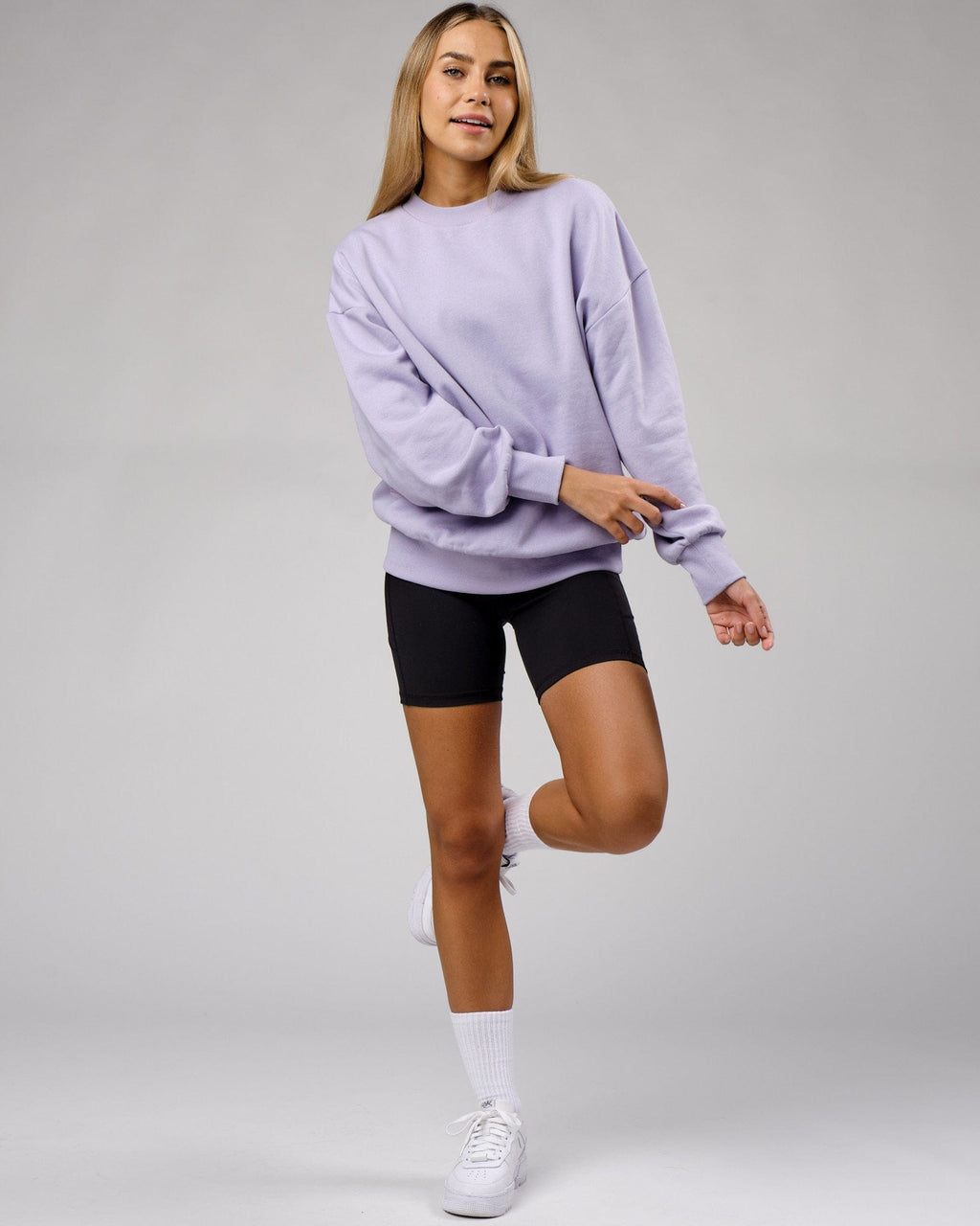 Model wearing Unisex OGTC Sweater Oversize - Cosmic Sky