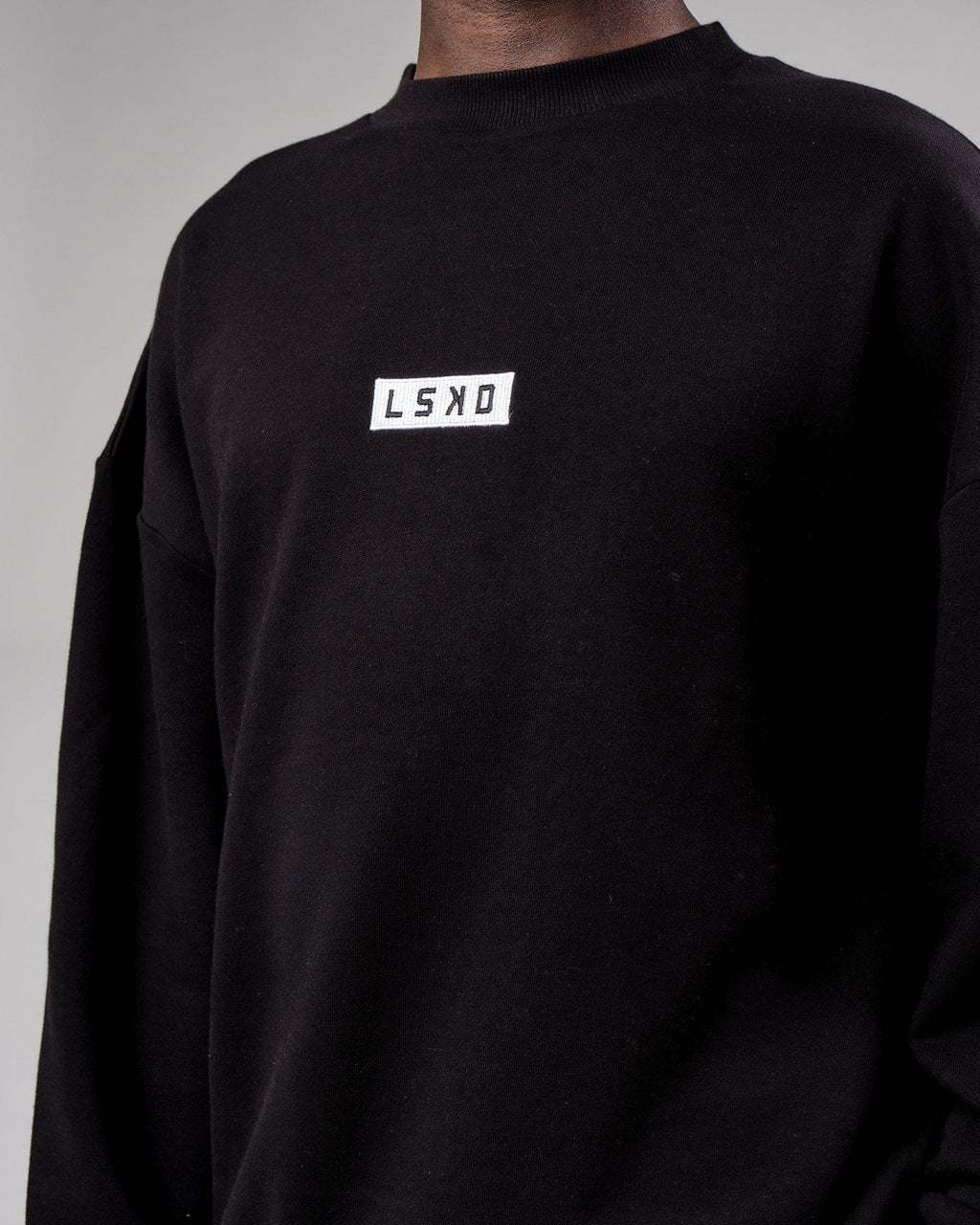 Model wearing Cornerstone Sweater Oversize - Black