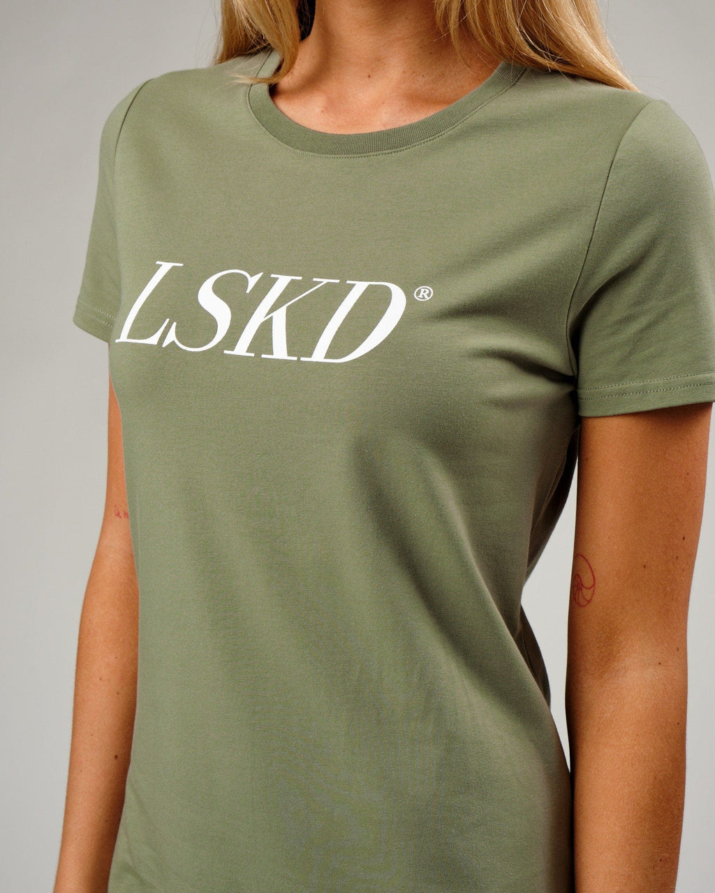 Model wearing IT Tee Dress - Sea Spray