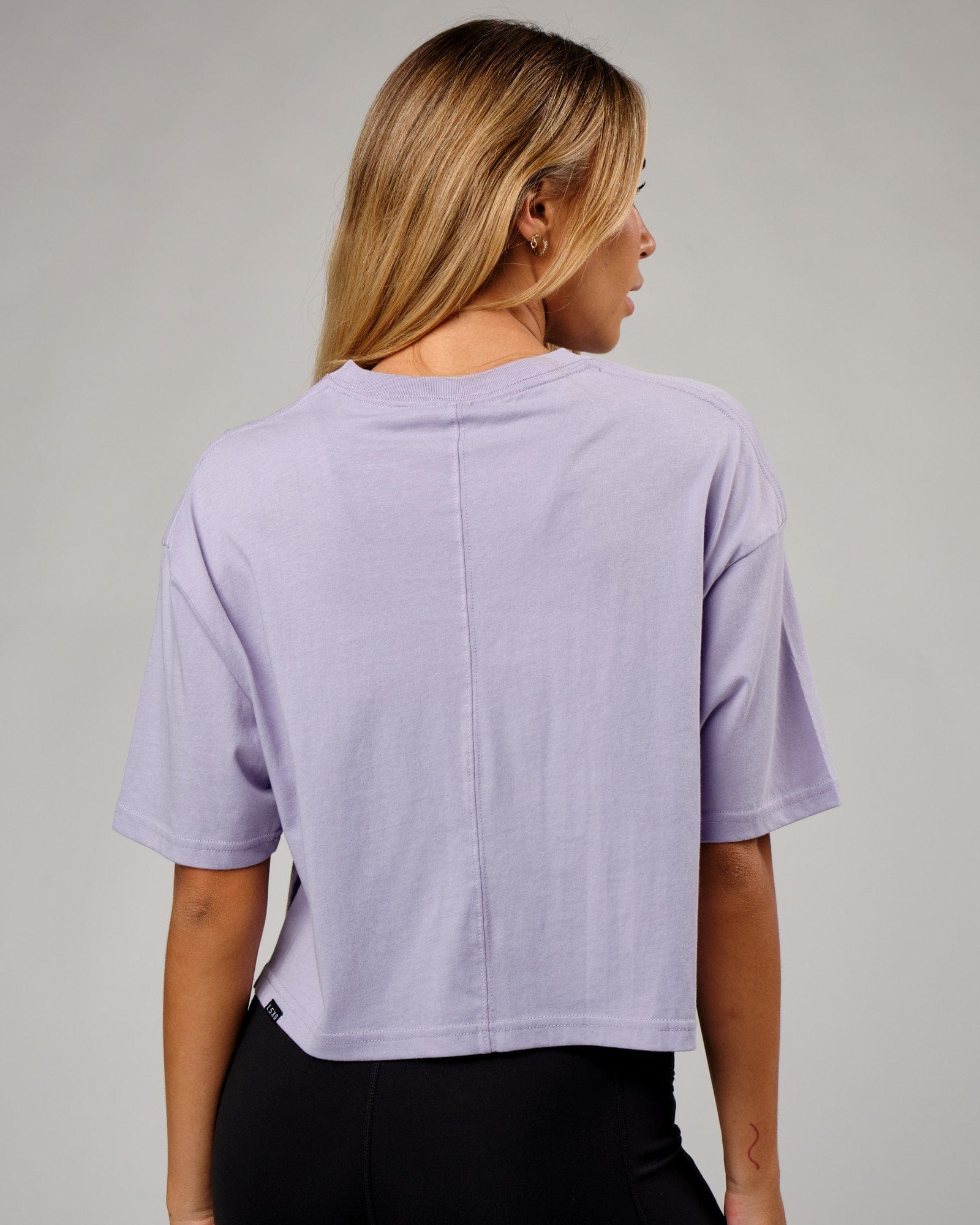 Model wearing Bella Tee - Cosmic Sky