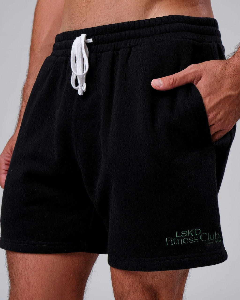 Model wearing Clubhouse Track Short - Black