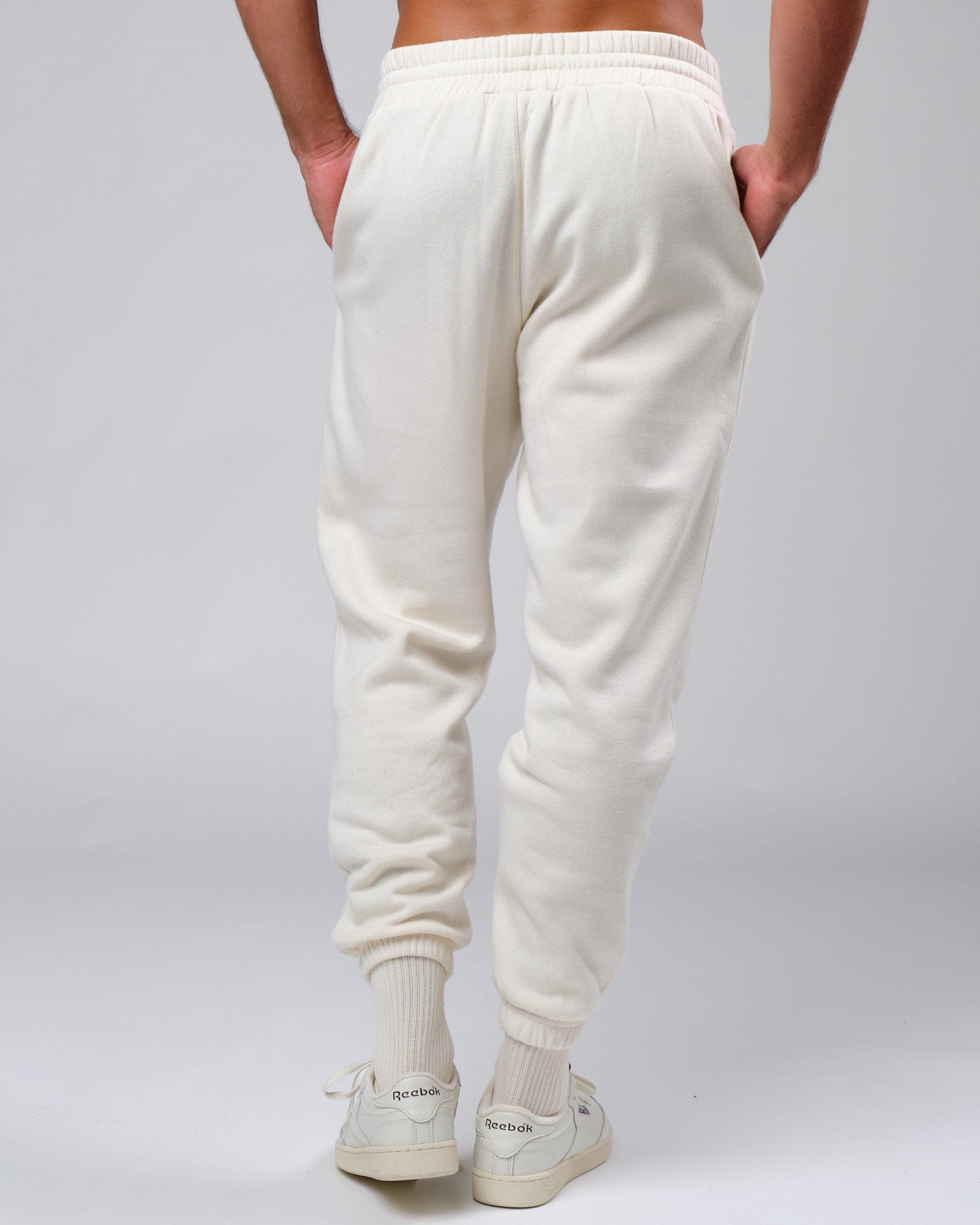 Model wearing Clubhouse Track Pant - Cream