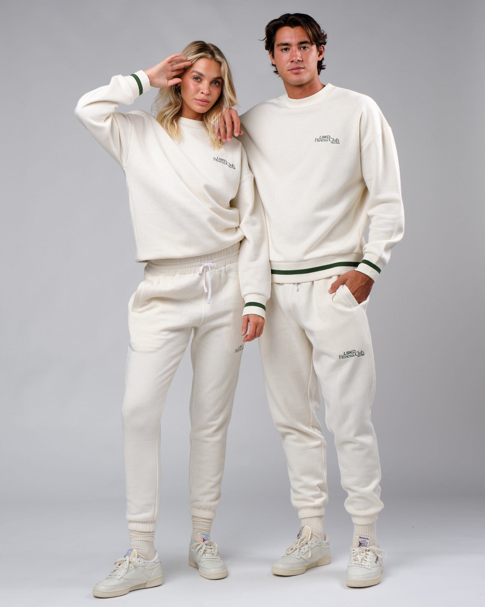 Model wearing Unisex Clubhouse Track Pant - Cream