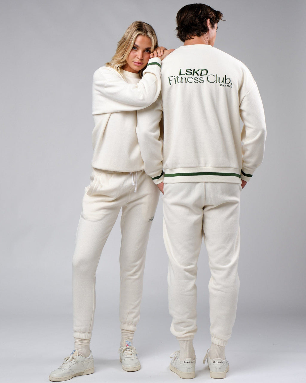 Model wearing Unisex Clubhouse Track Pant - Cream