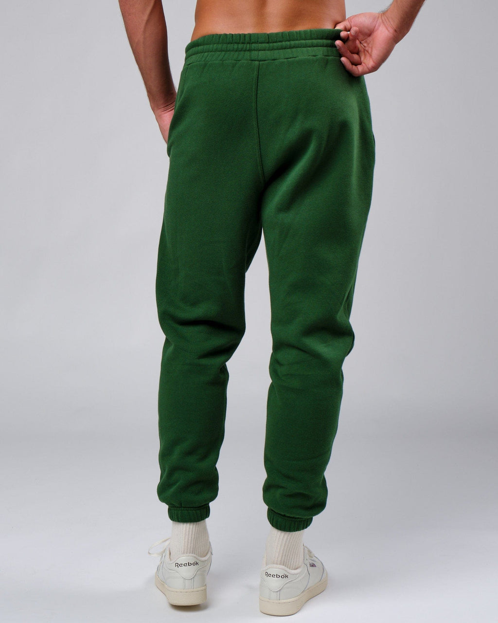 Model wearing Clubhouse Track Pant - Eden Green