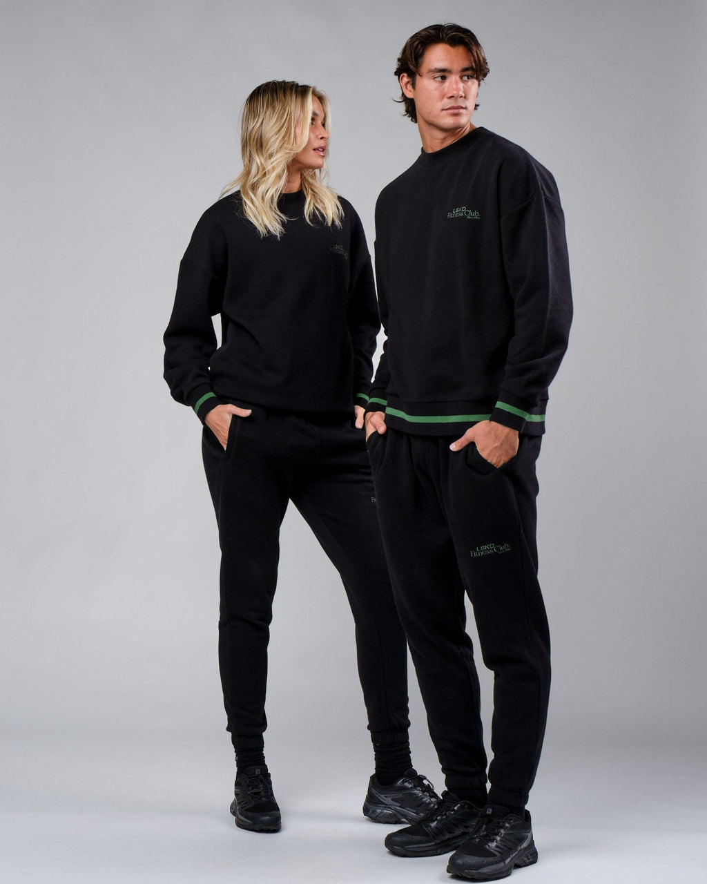Model wearing Unisex Clubhouse Track Pant - Black