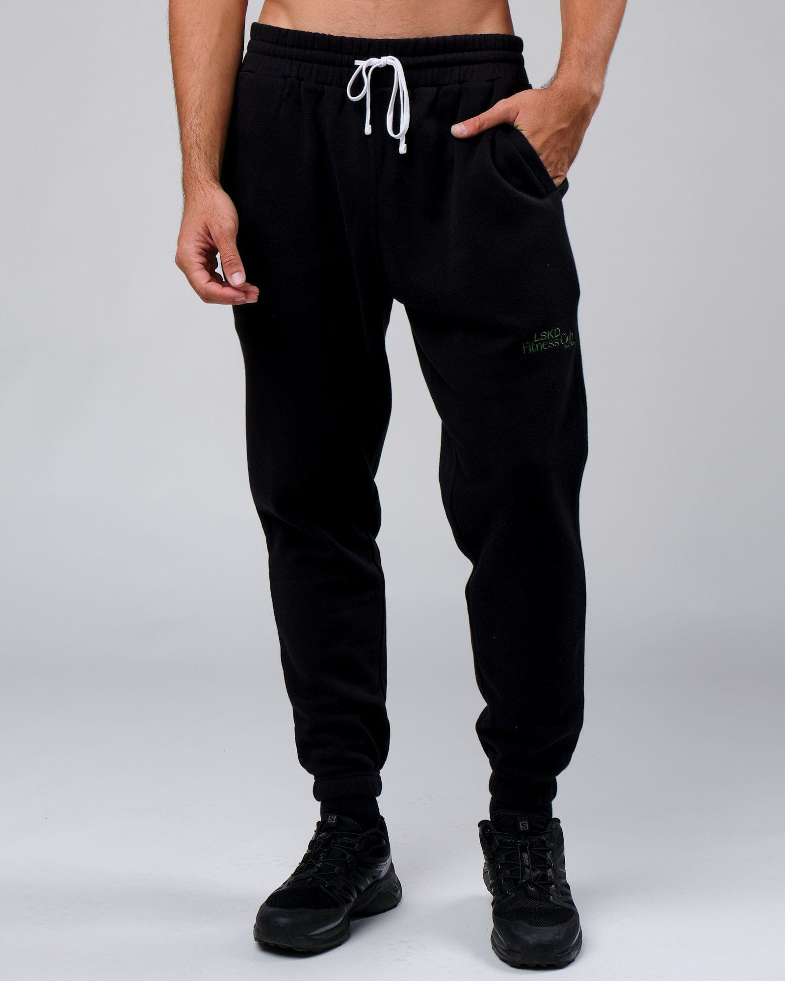 Model wearing Clubhouse Track Pant - Black