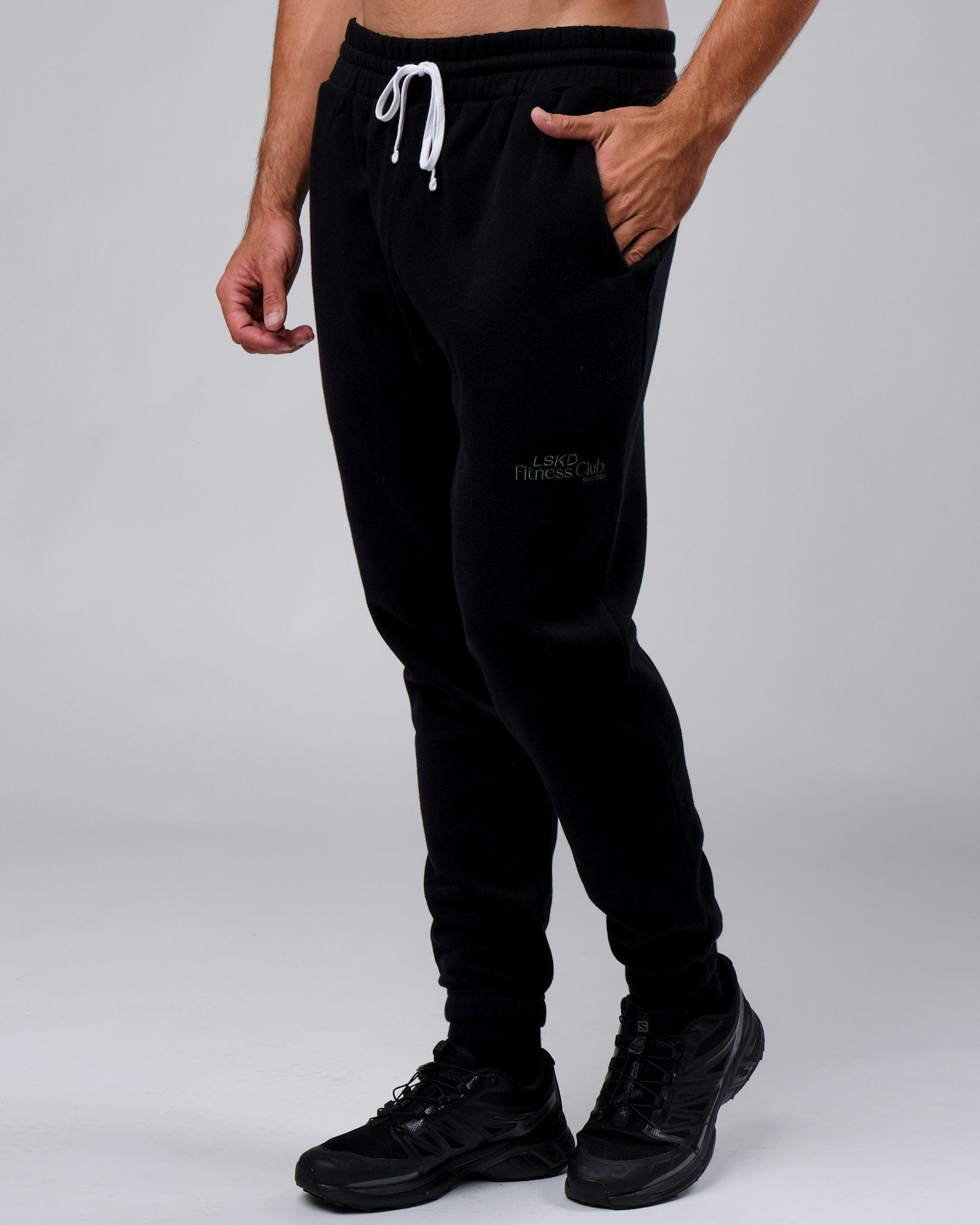 Model wearing Clubhouse Track Pant - Black