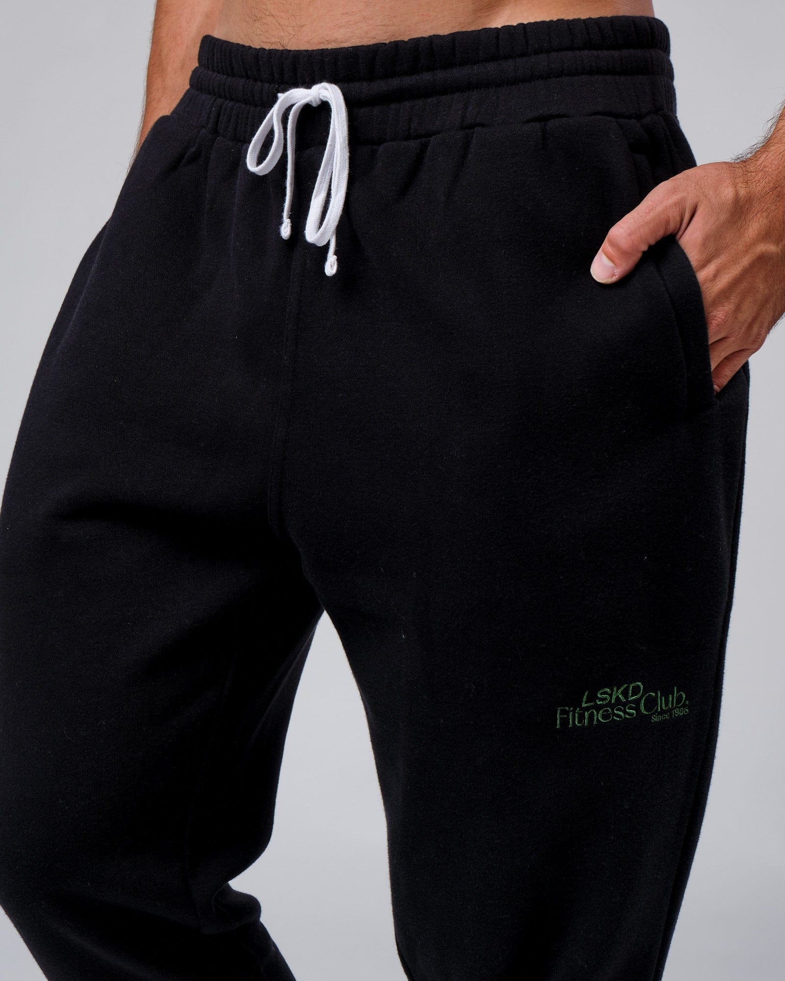 Model wearing Clubhouse Track Pant - Black