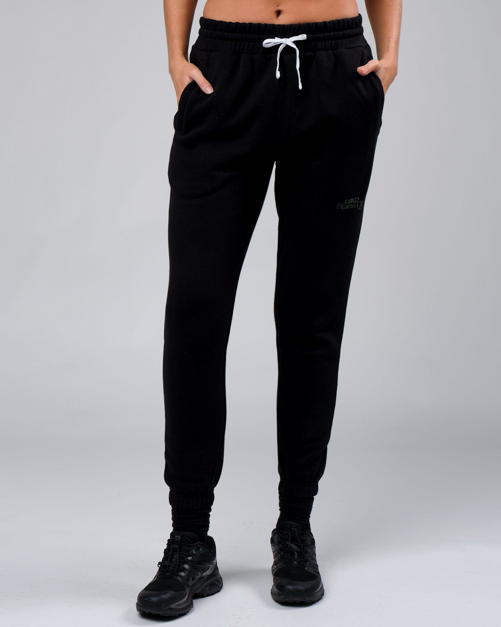 Model wearing Unisex Clubhouse Track Pant - Black