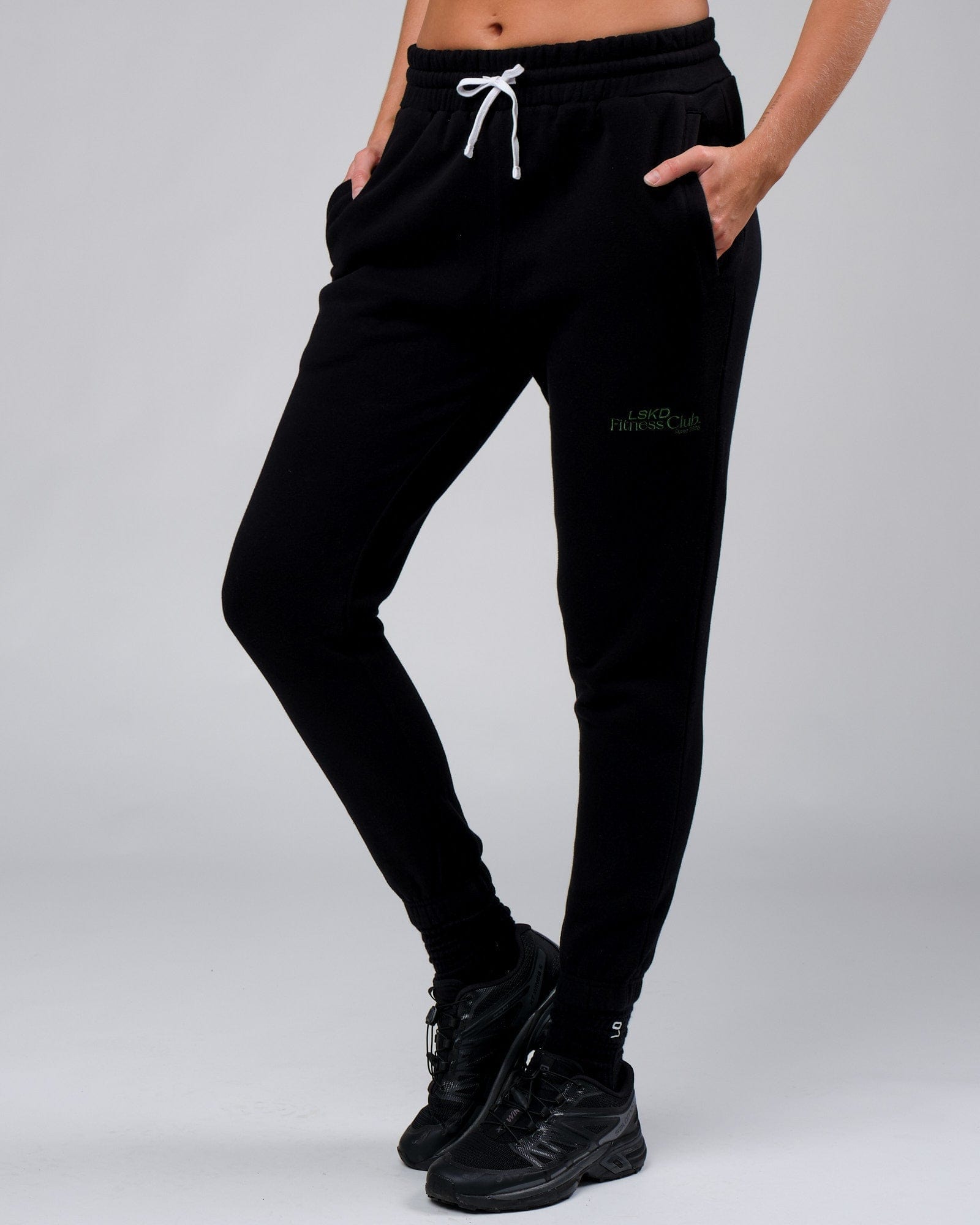 Model wearing Unisex Clubhouse Track Pant - Black
