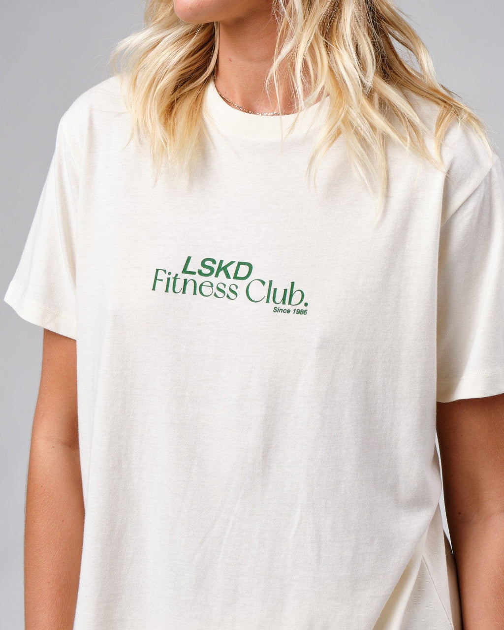 Model wearing Clubhouse Tee - Cream