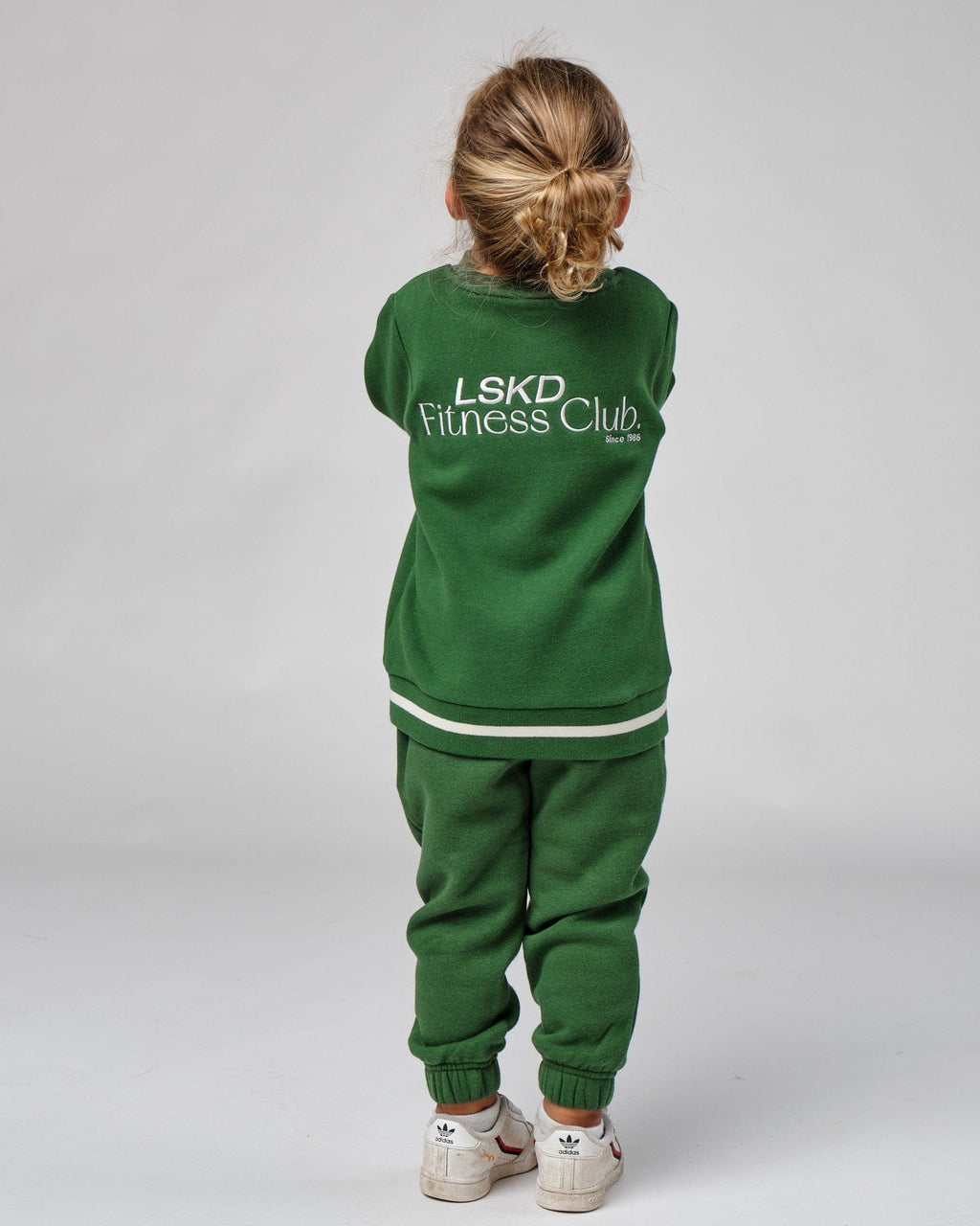 Model wearing Clubhouse Track Pant (00-8) - Eden Green