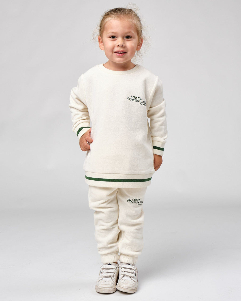 Model wearing Clubhouse Track Pant (00-8) - Cream