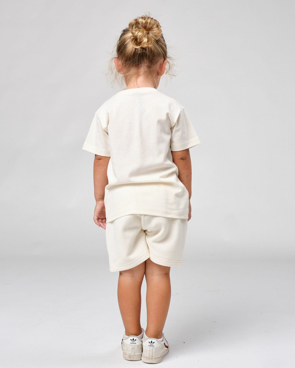 Model wearing Clubhouse Track Short (00-8) - Cream
