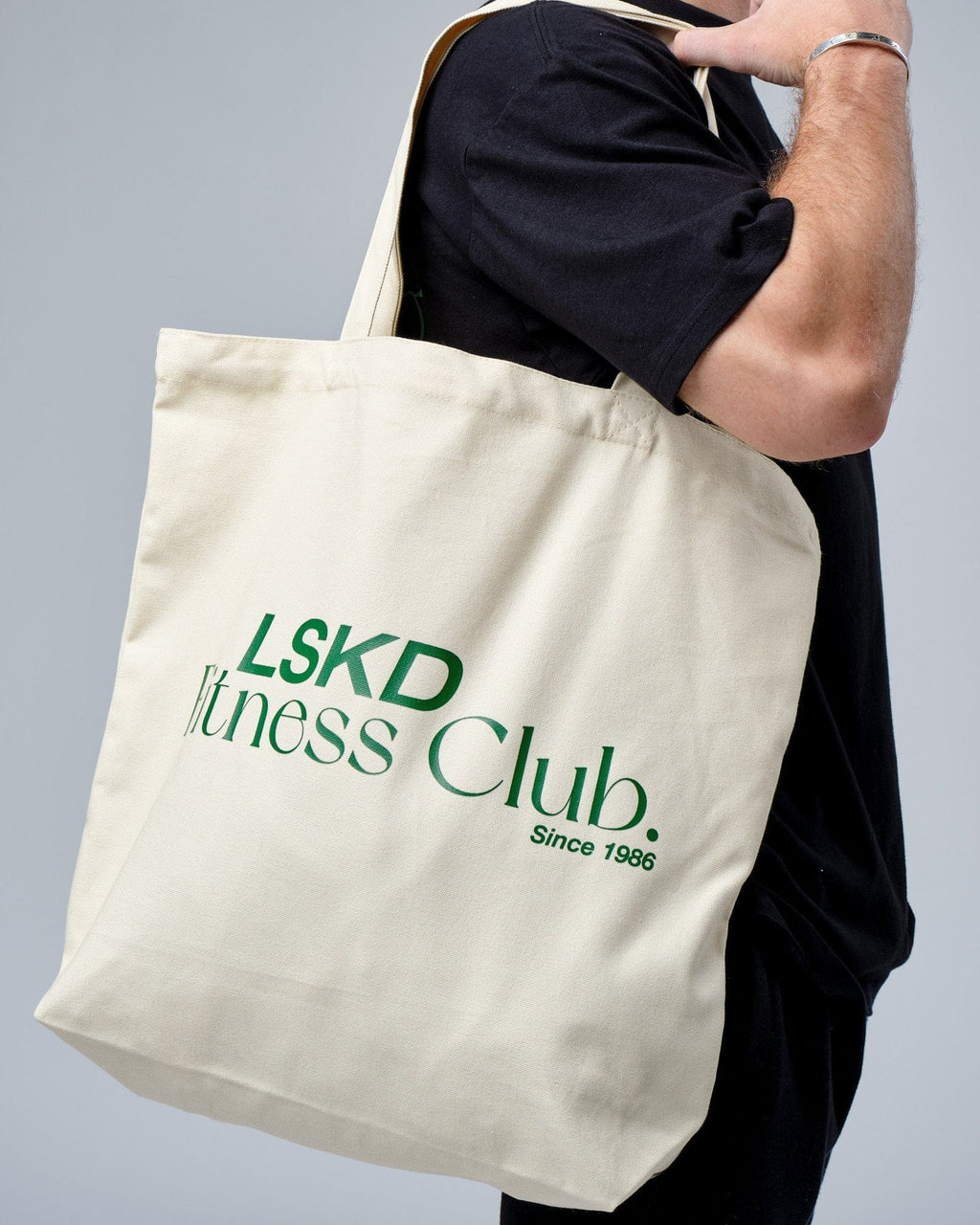 Model wearing Clubhouse Tote Bag Oversize - Cream