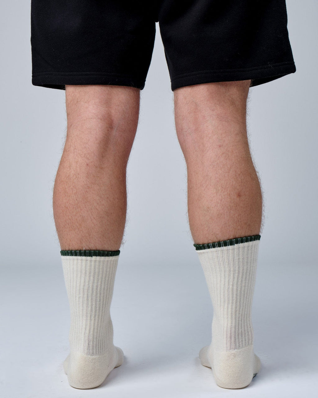 Model wearing Social Crew Sock - Cream