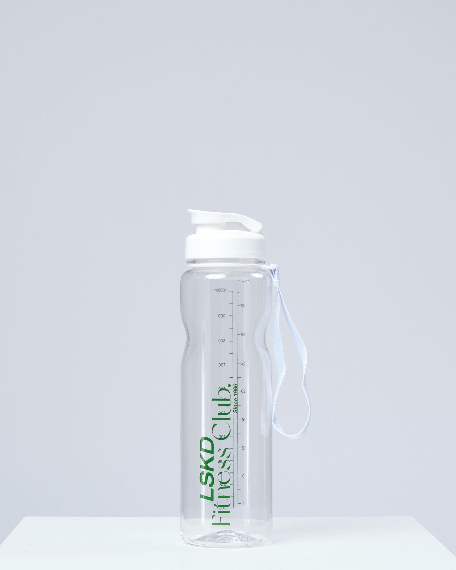 Model wearing Clubhouse 1L Bottle - Clear-White