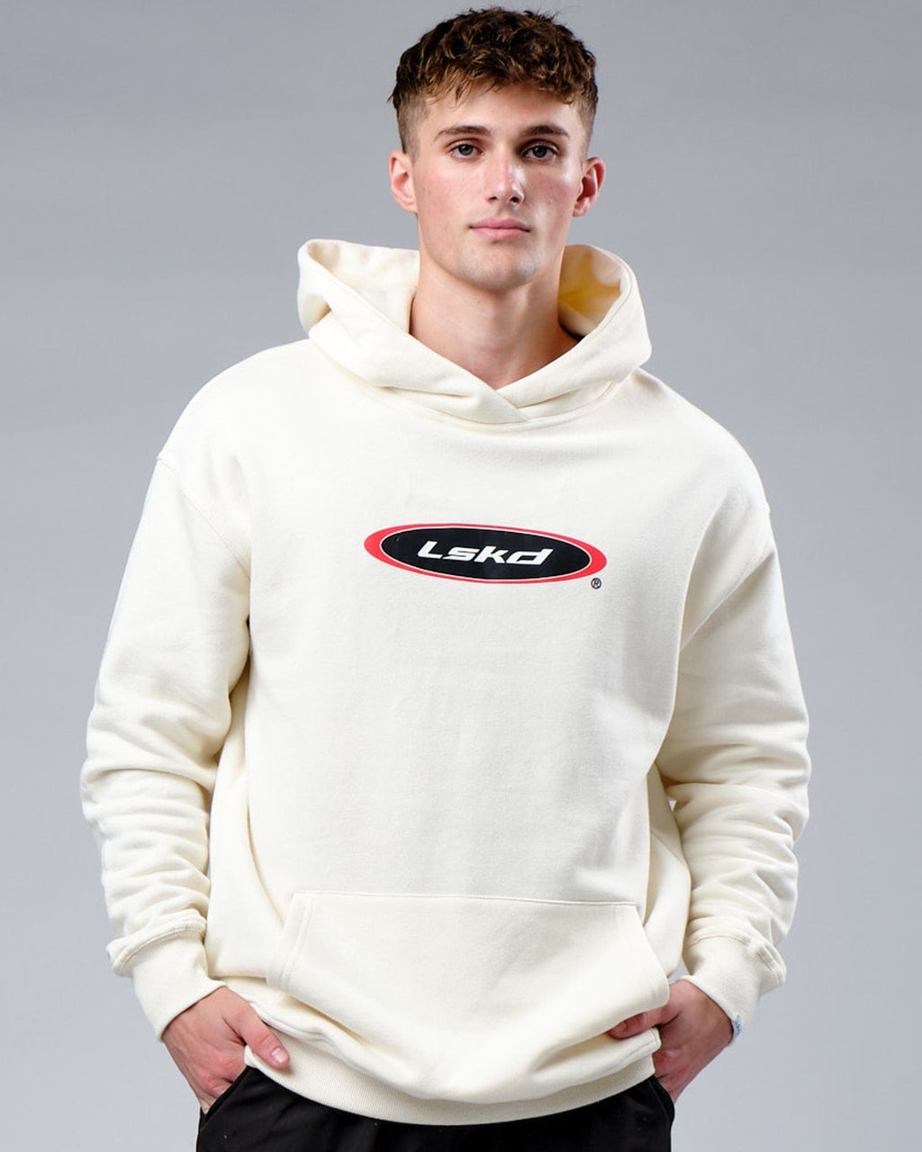 Model wearing Circa 2003 Oversize Hoodie - Cream