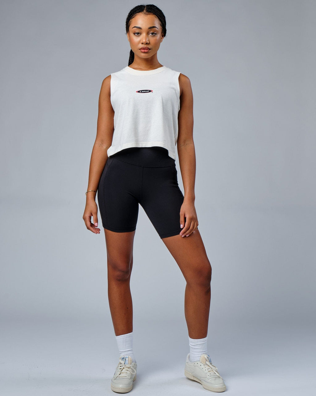 Model wearing Circa 2003 Muscle Tank - Cream