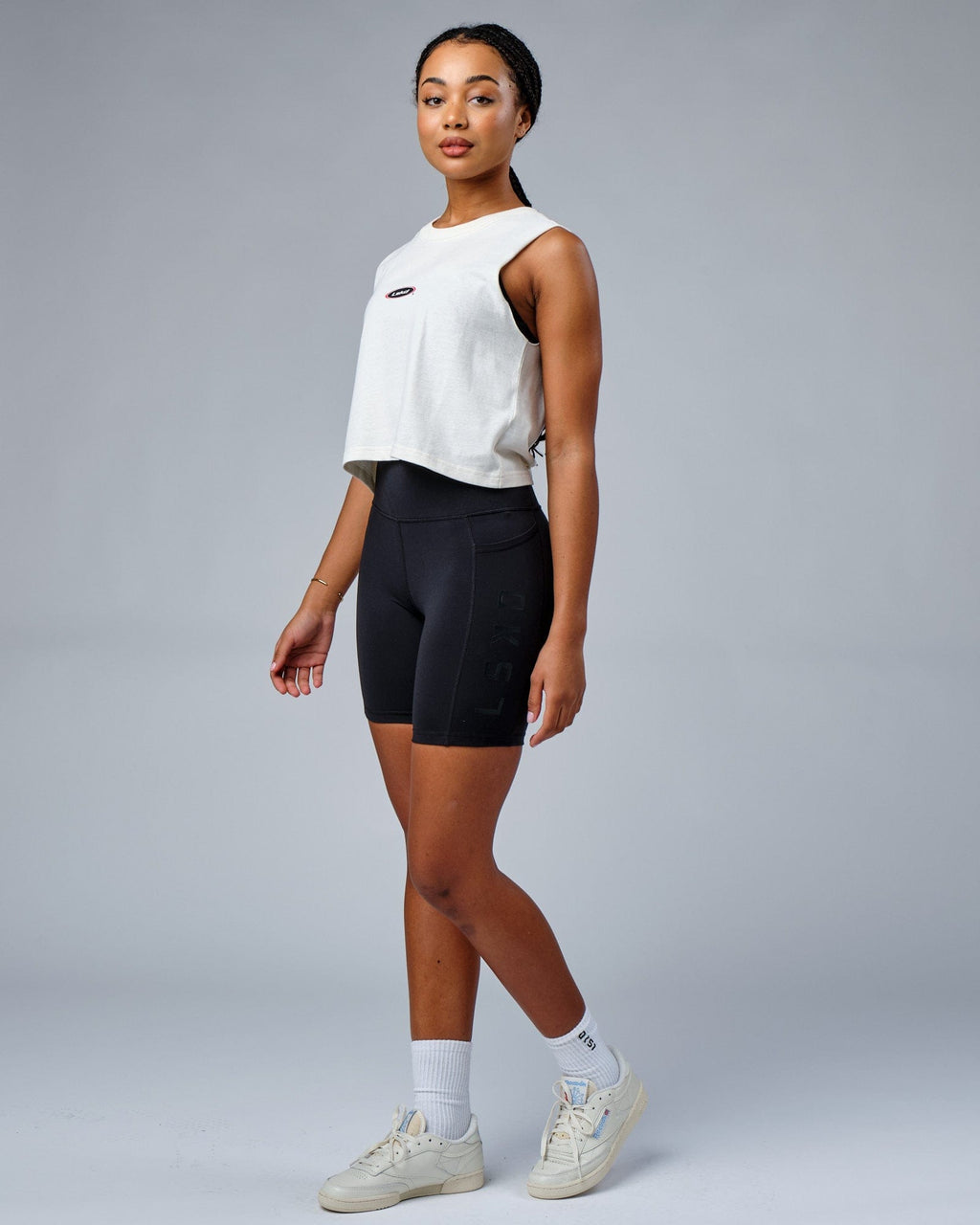 Model wearing Circa 2003 Muscle Tank - Cream