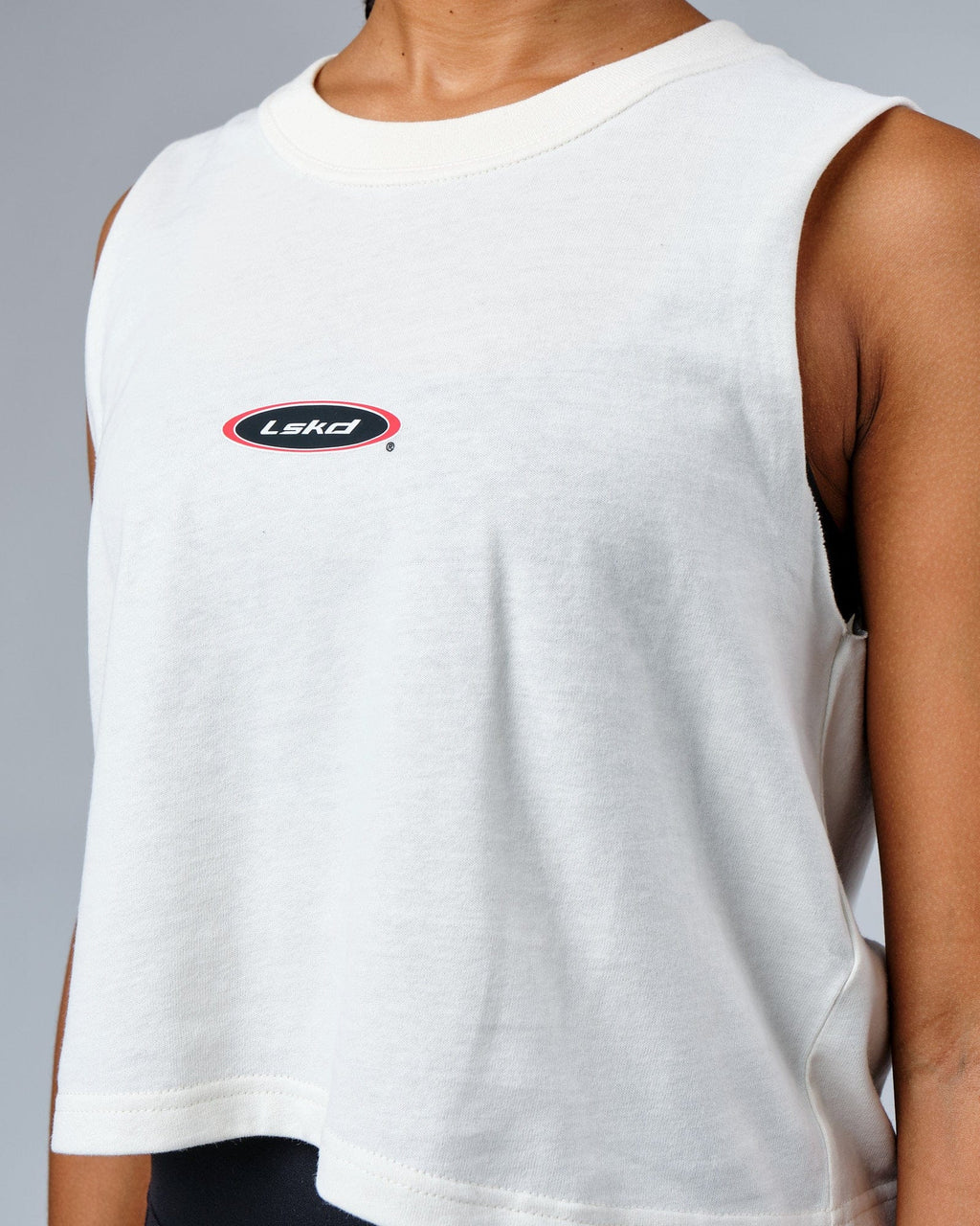 Model wearing Circa 2003 Muscle Tank - Cream