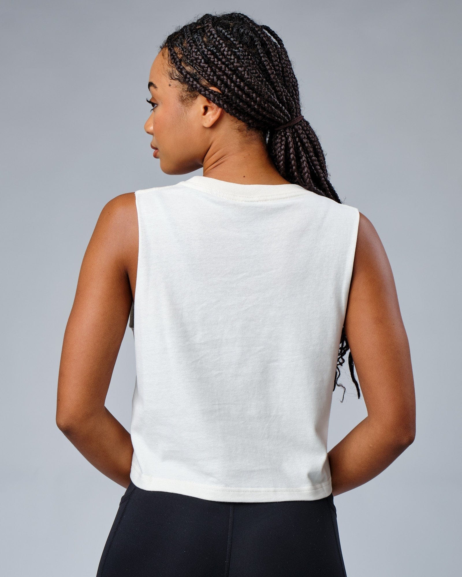 Model wearing Circa 2003 Muscle Tank - Cream