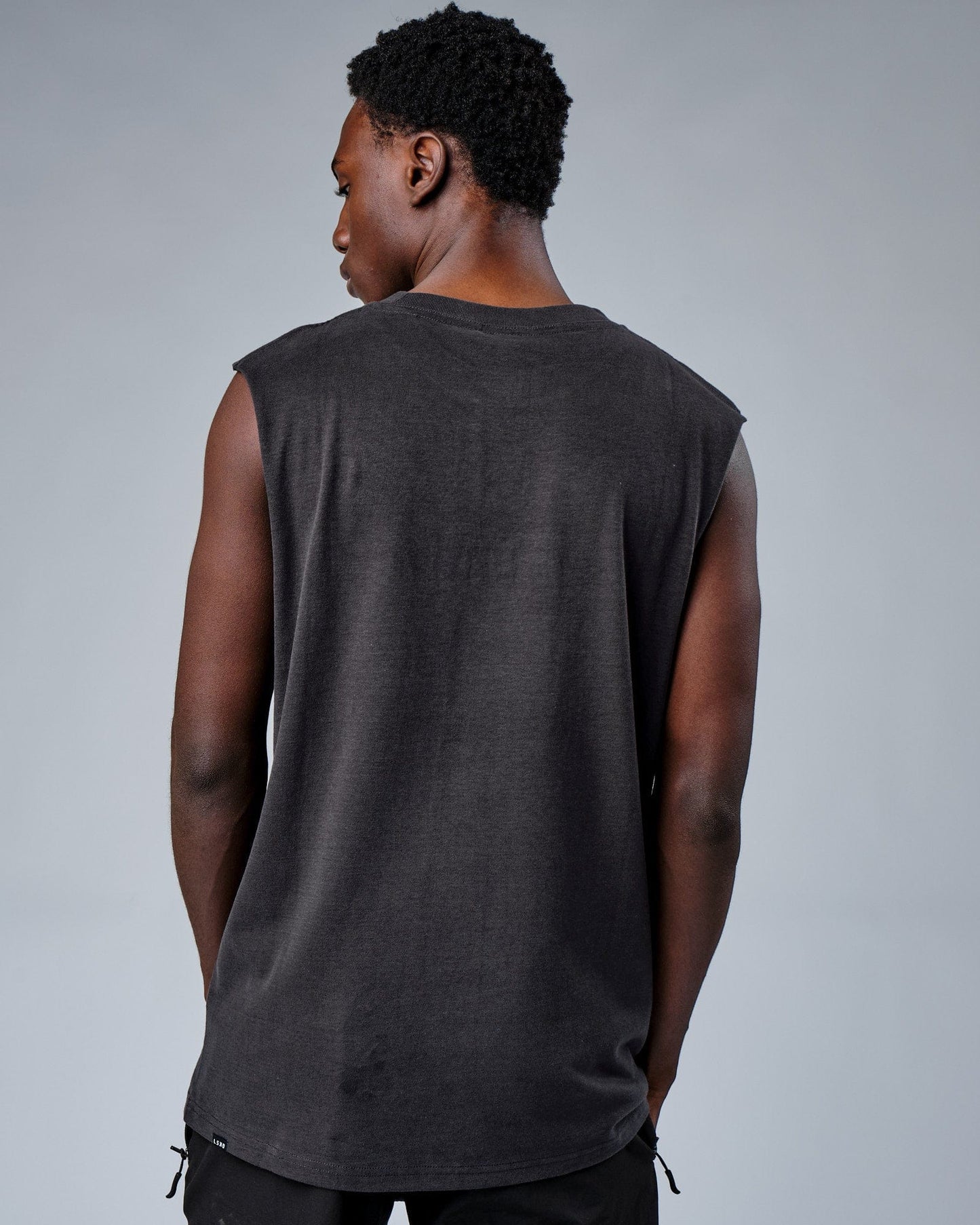 Model wearing Circa 2003 Heavyweight Vintage Fit Tank - Phantom