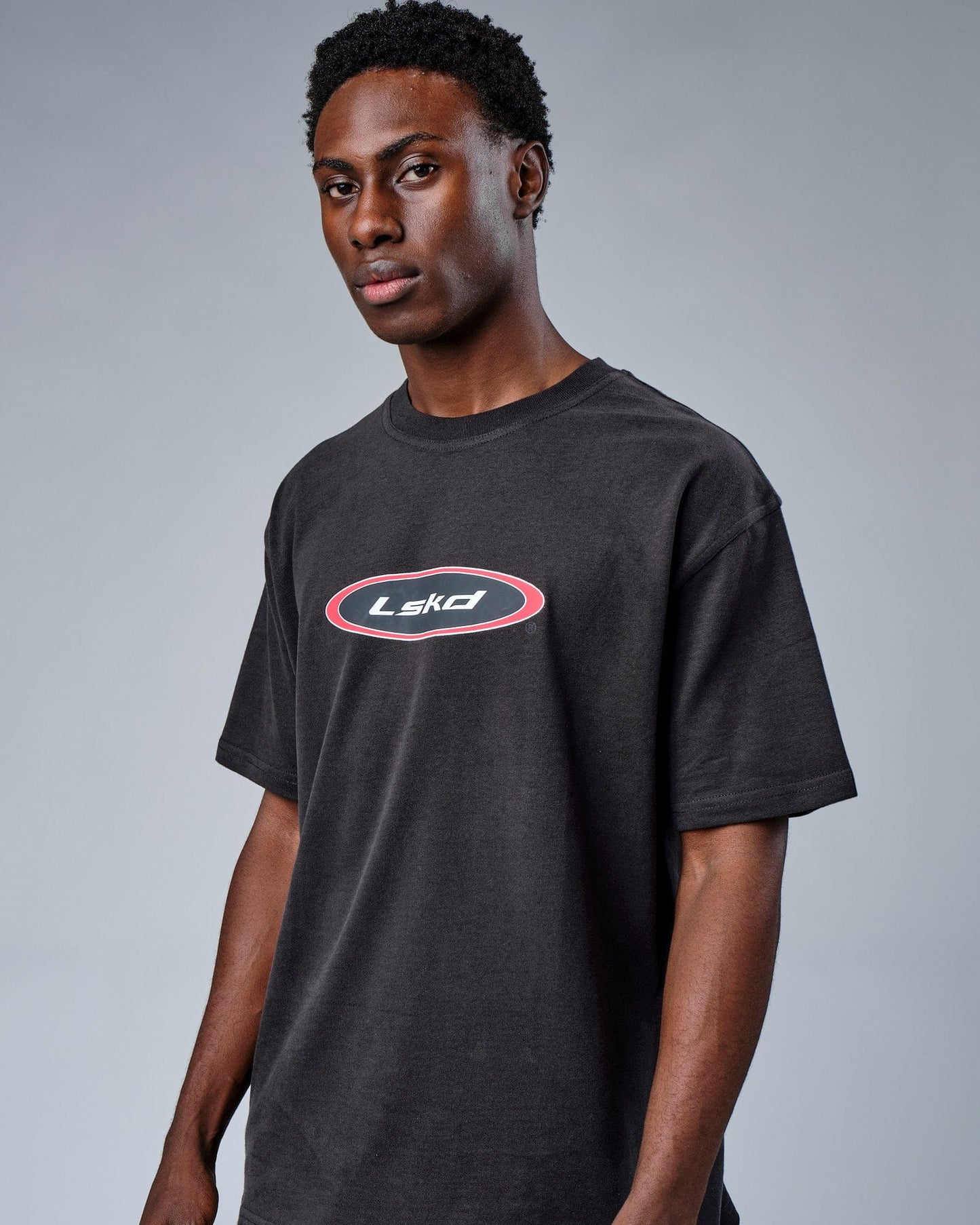 Model wearing Circa 2003 Heavyweight Vintage Fit Tee - Phantom