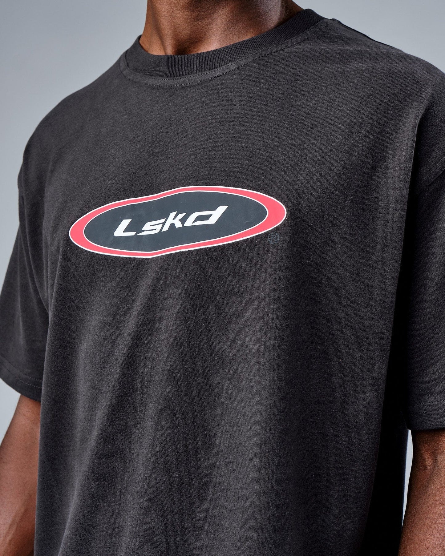 Model wearing Circa 2003 Heavyweight Vintage Fit Tee - Phantom