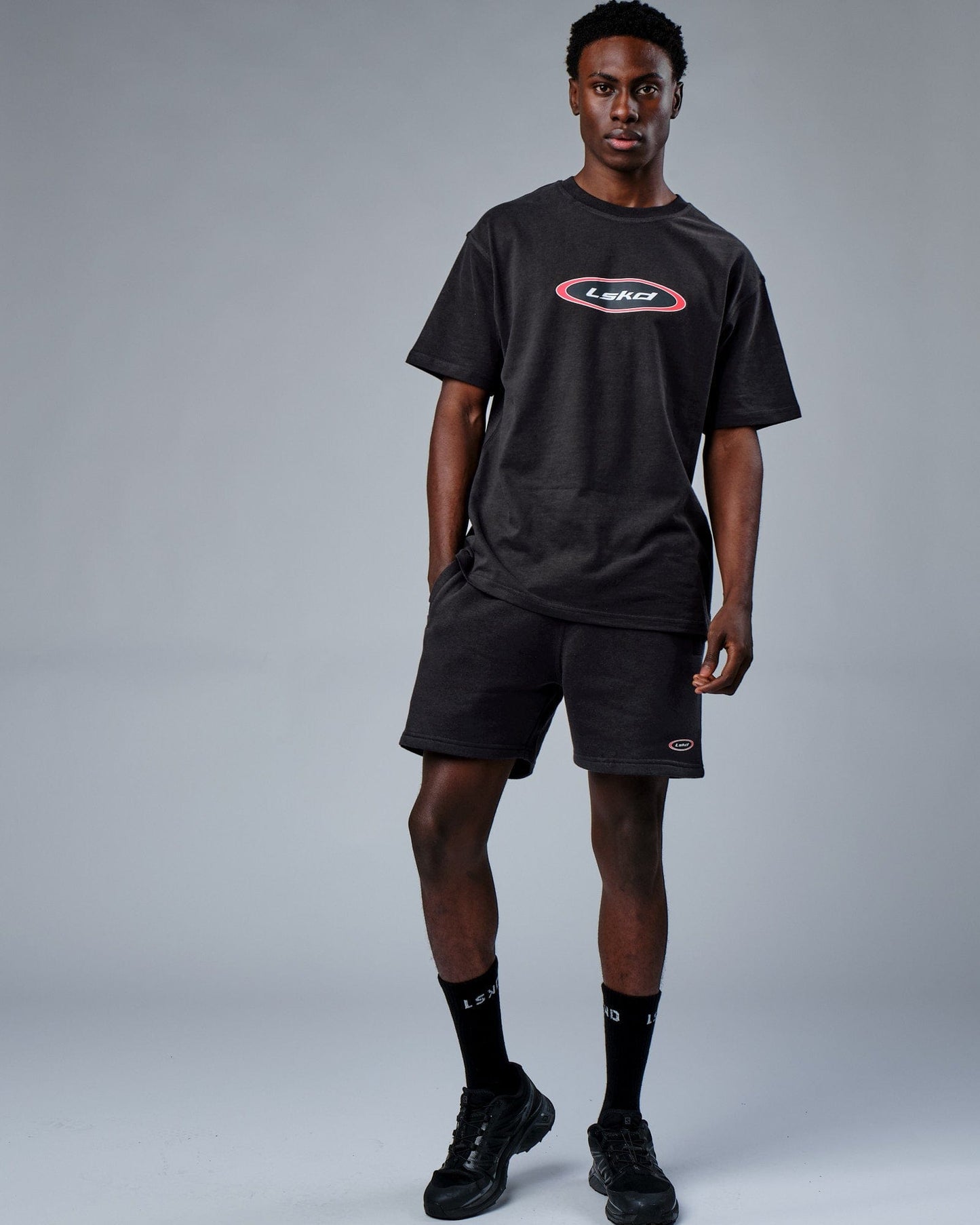 Model wearing Circa 2003 Heavyweight Vintage Fit Tee - Phantom