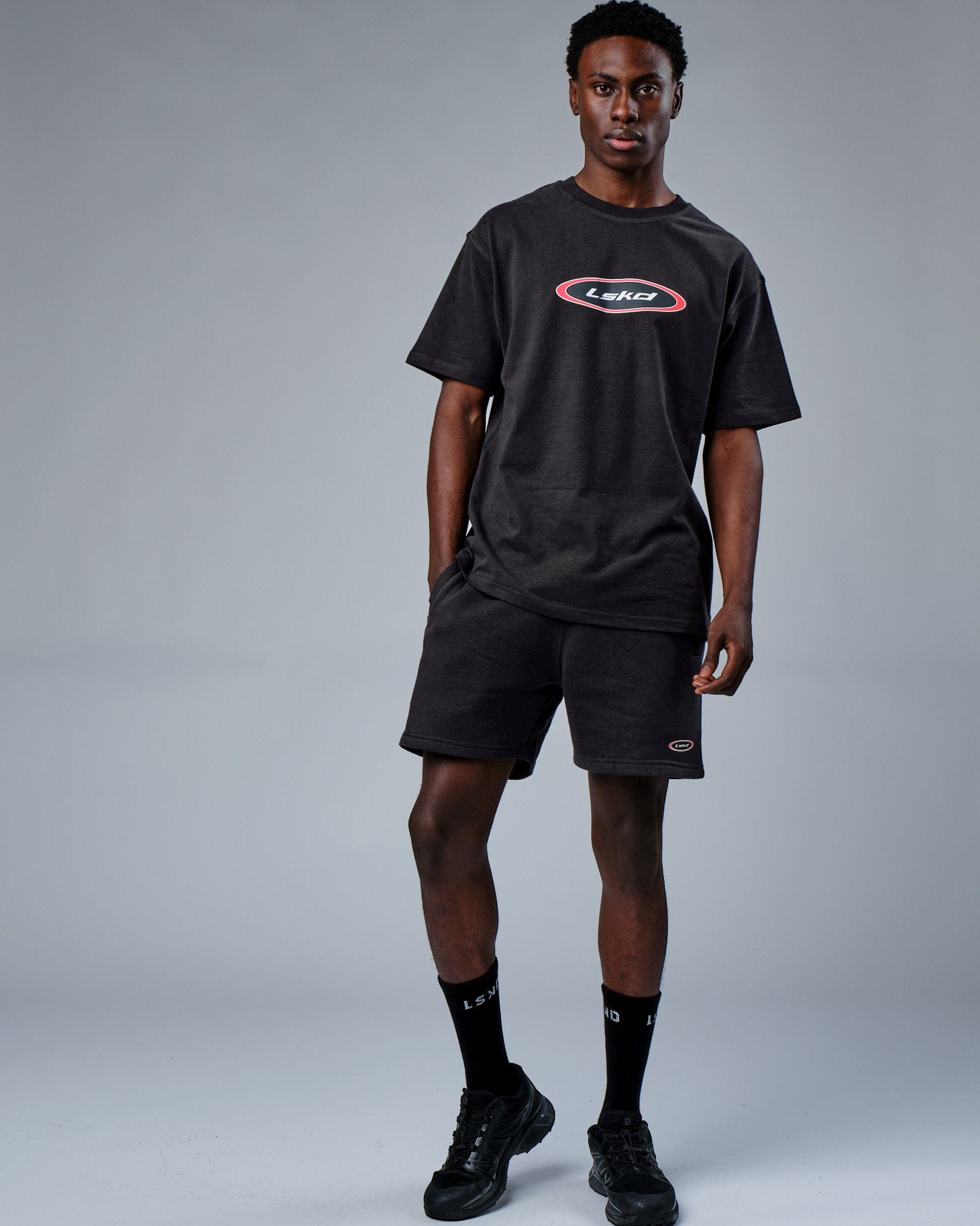 Model wearing Circa 2003 Heavyweight Vintage Fit Tee - Phantom