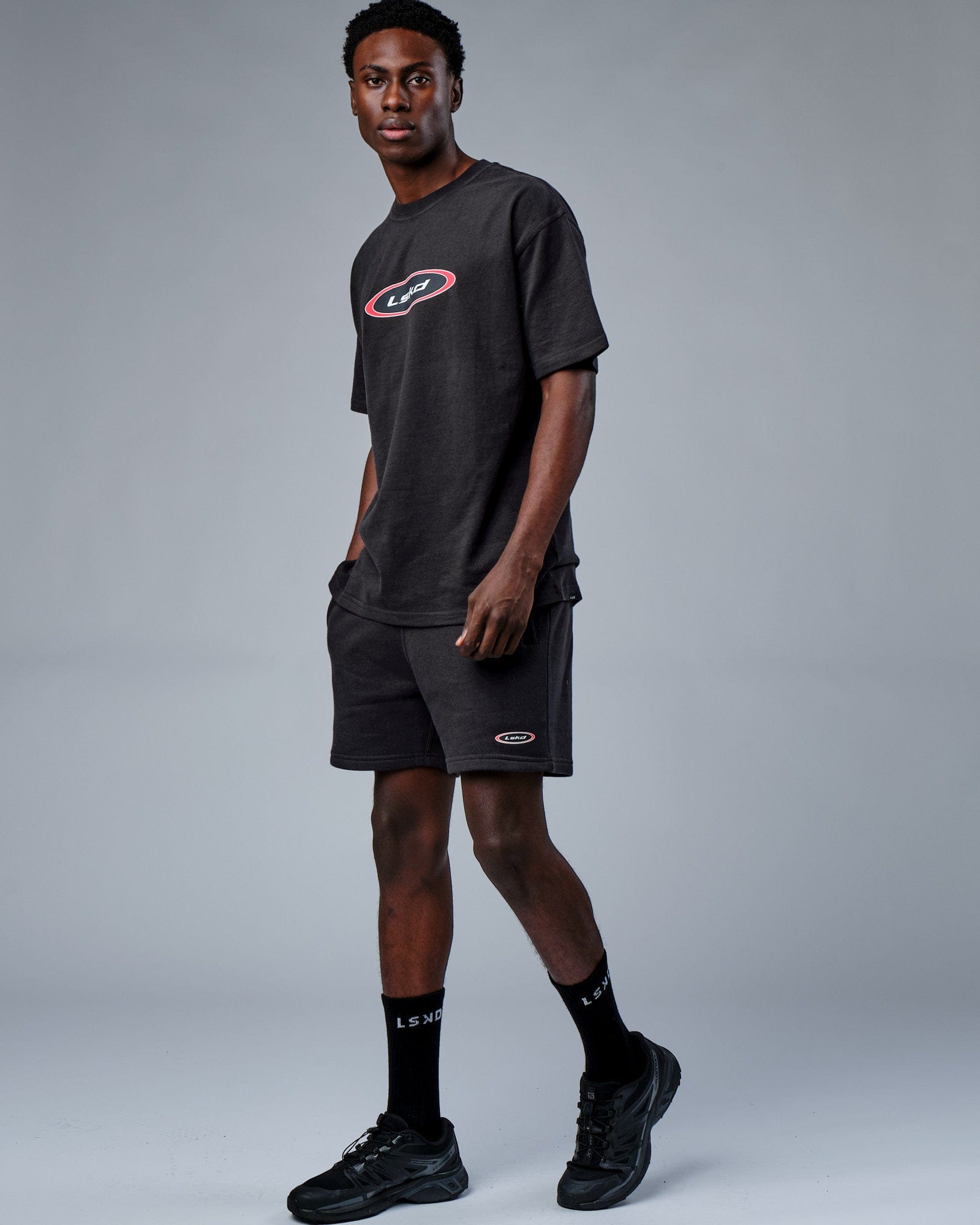 Model wearing Circa 2003 Heavyweight Vintage Fit Tee - Phantom