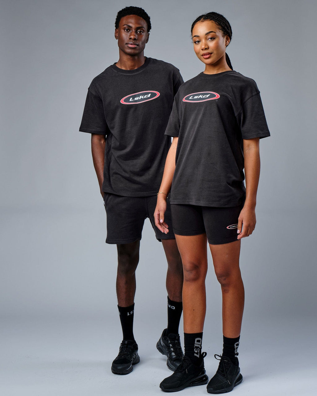 Model wearing Unisex Circa 2003 Heavyweight Vintage Fit Tee - Phantom