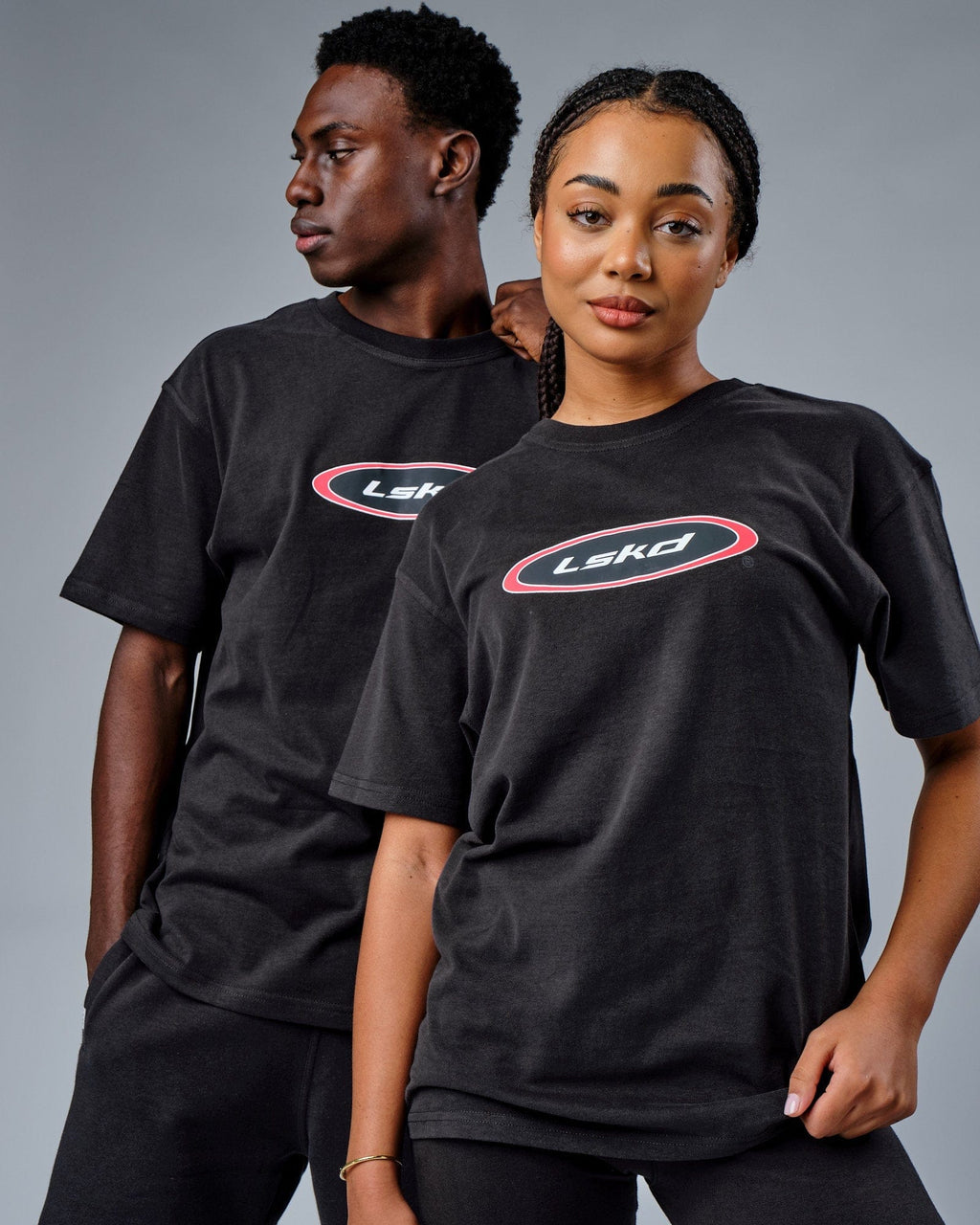 Model wearing Unisex Circa 2003 Heavyweight Vintage Fit Tee - Phantom