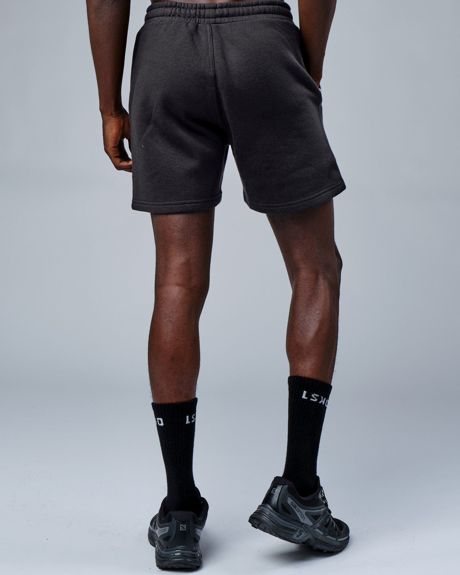 Model wearing Circa 2003 Track Short - Phantom