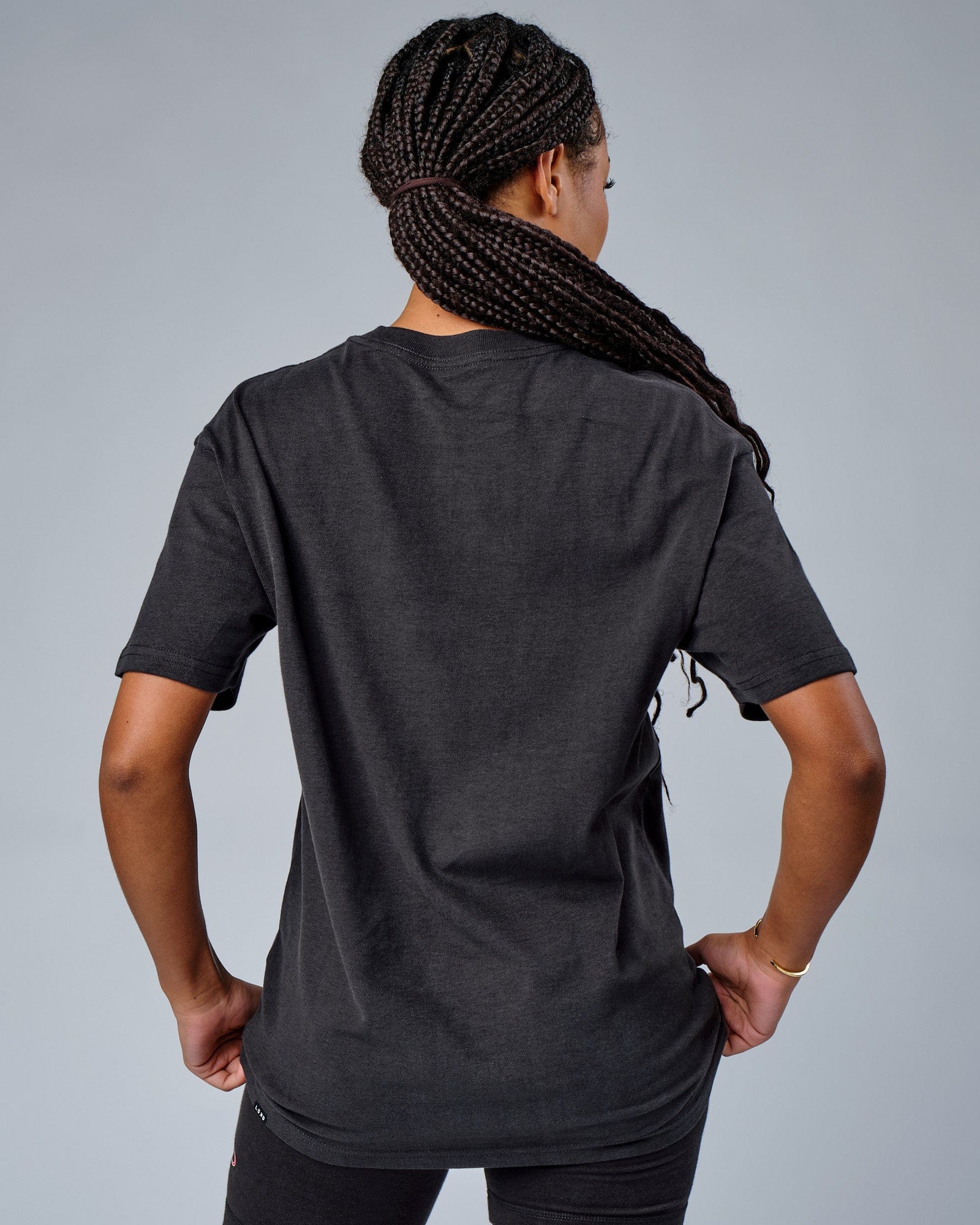 Model wearing Unisex Circa 2003 Heavyweight Vintage Fit Tee - Phantom