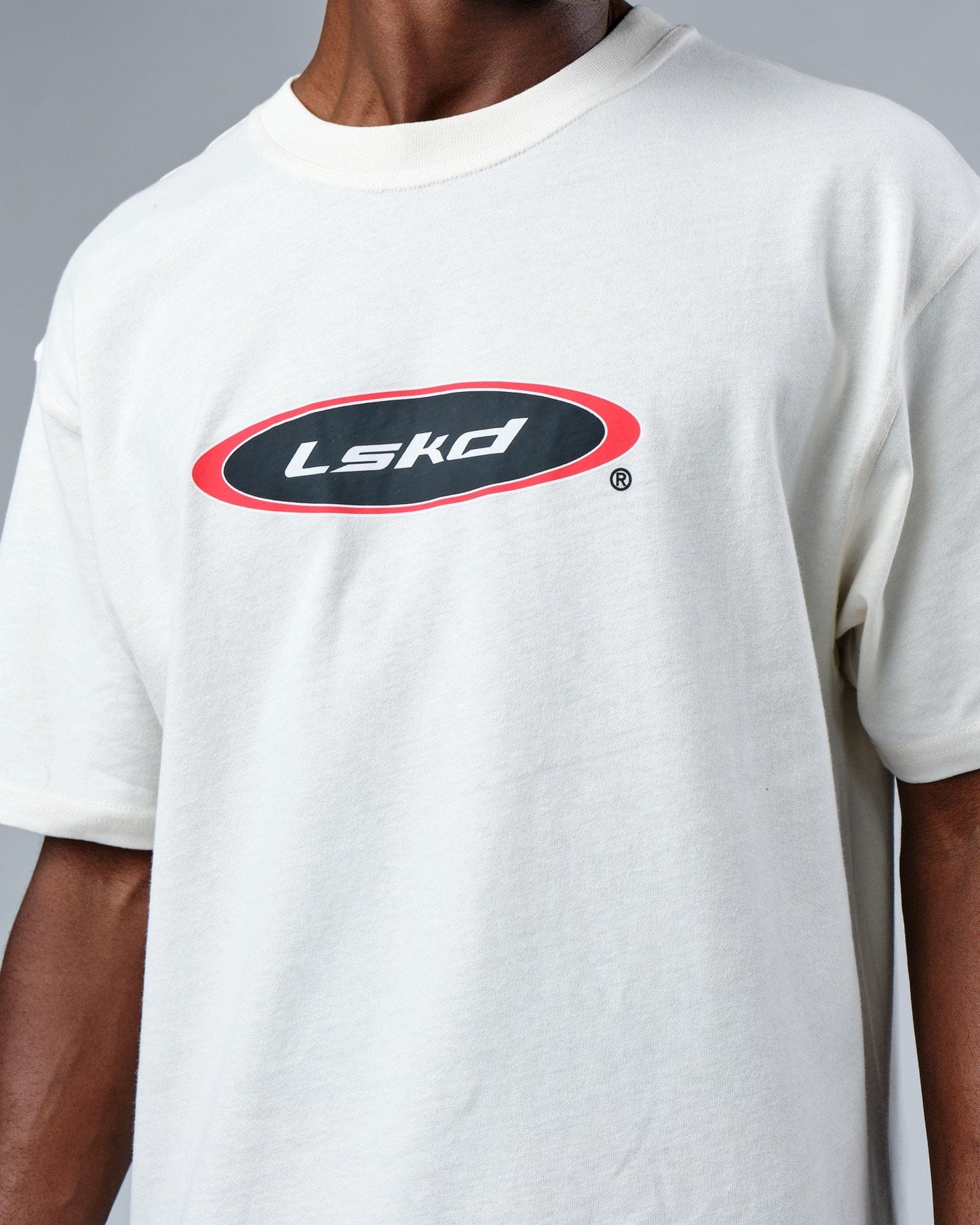 Model wearing Circa 2003 Heavyweight Vintage Fit Tee - Cream