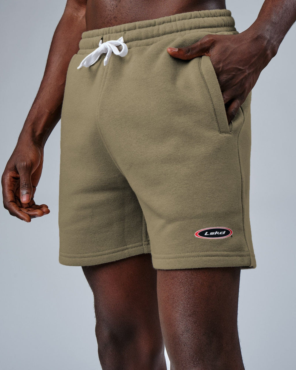 Model wearing Circa 2003 Track Short - Laurel Oak