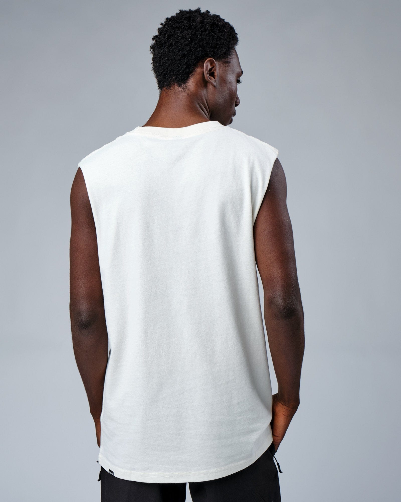 Model wearing Circa 2003 Heavyweight Vintage Fit Tank - Cream
