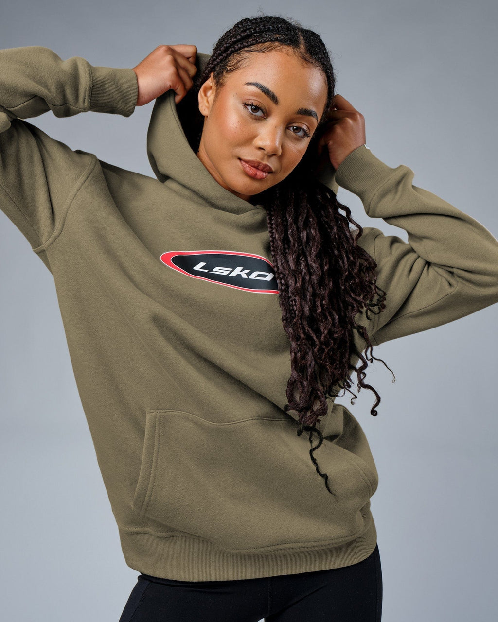 Model wearing Unisex Circa 2003 Oversize Hoodie - Laurel Oak