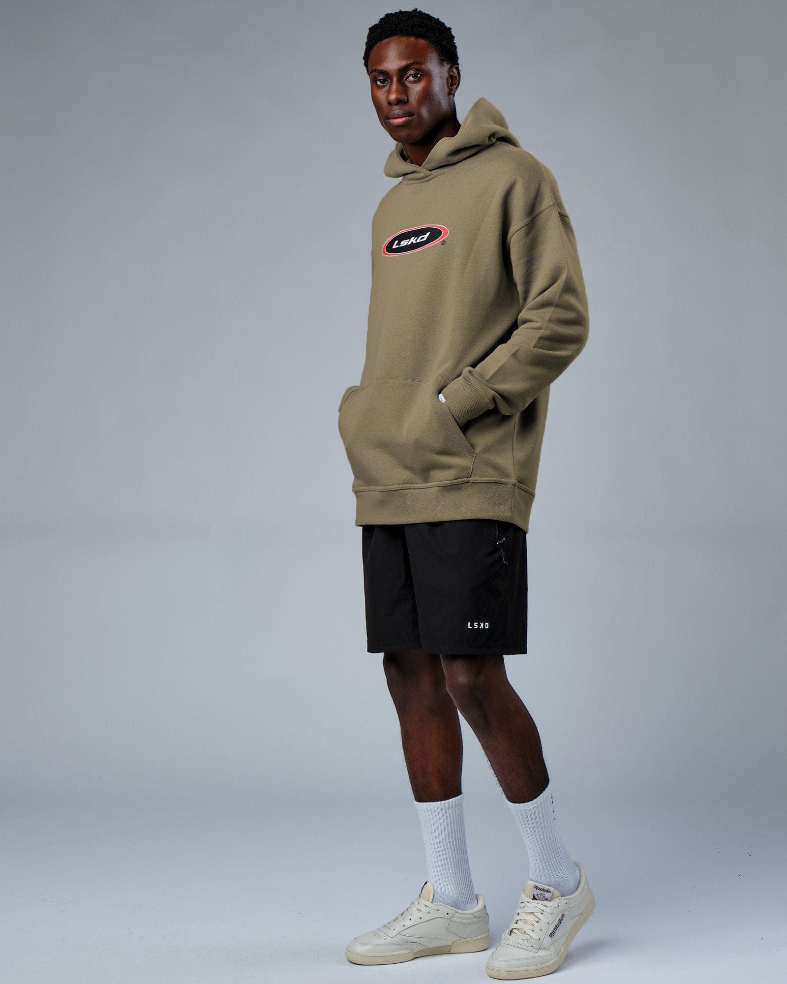 Model wearing Circa 2003 Oversize Hoodie - Laurel Oak