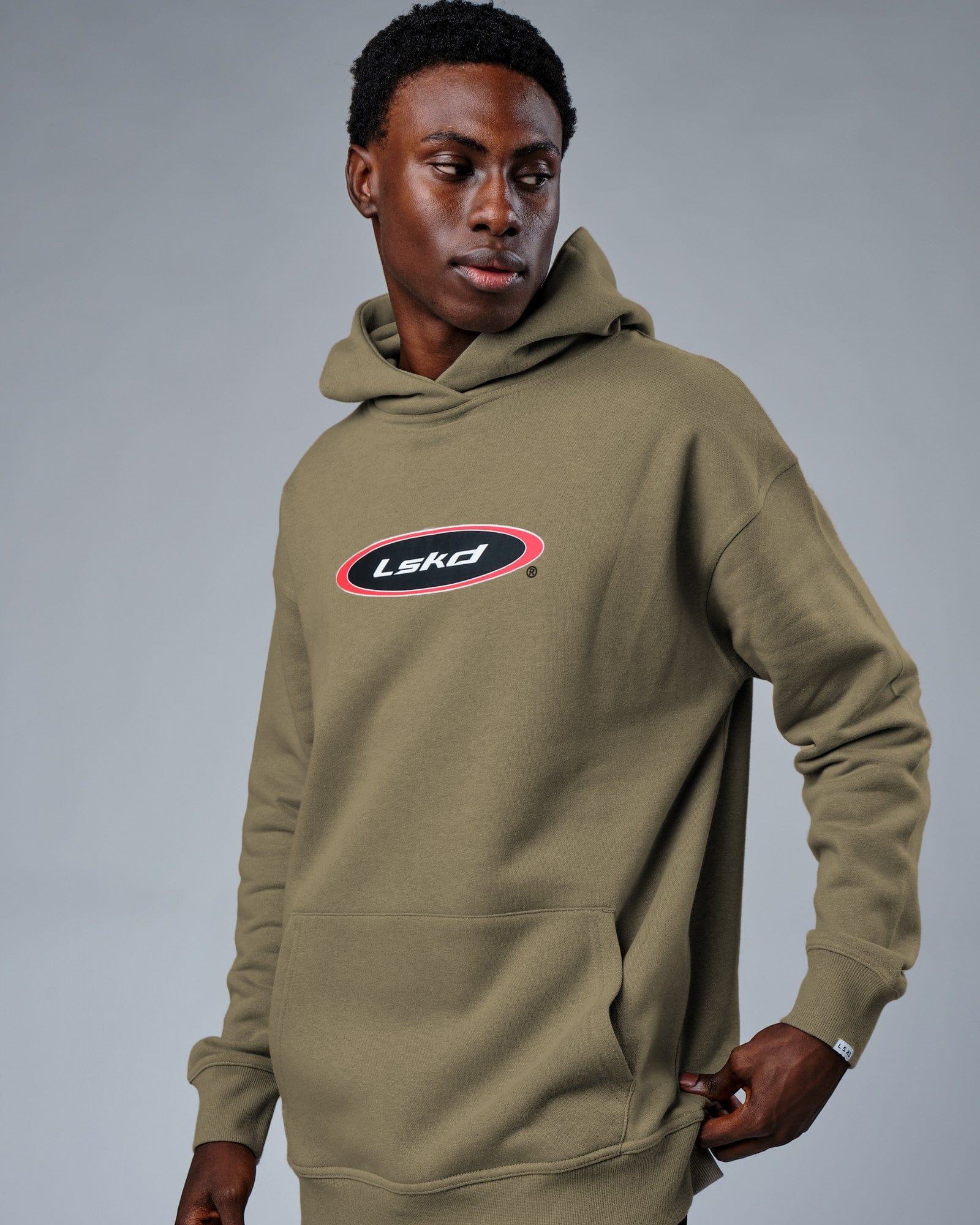 Model wearing Circa 2003 Oversize Hoodie - Laurel Oak