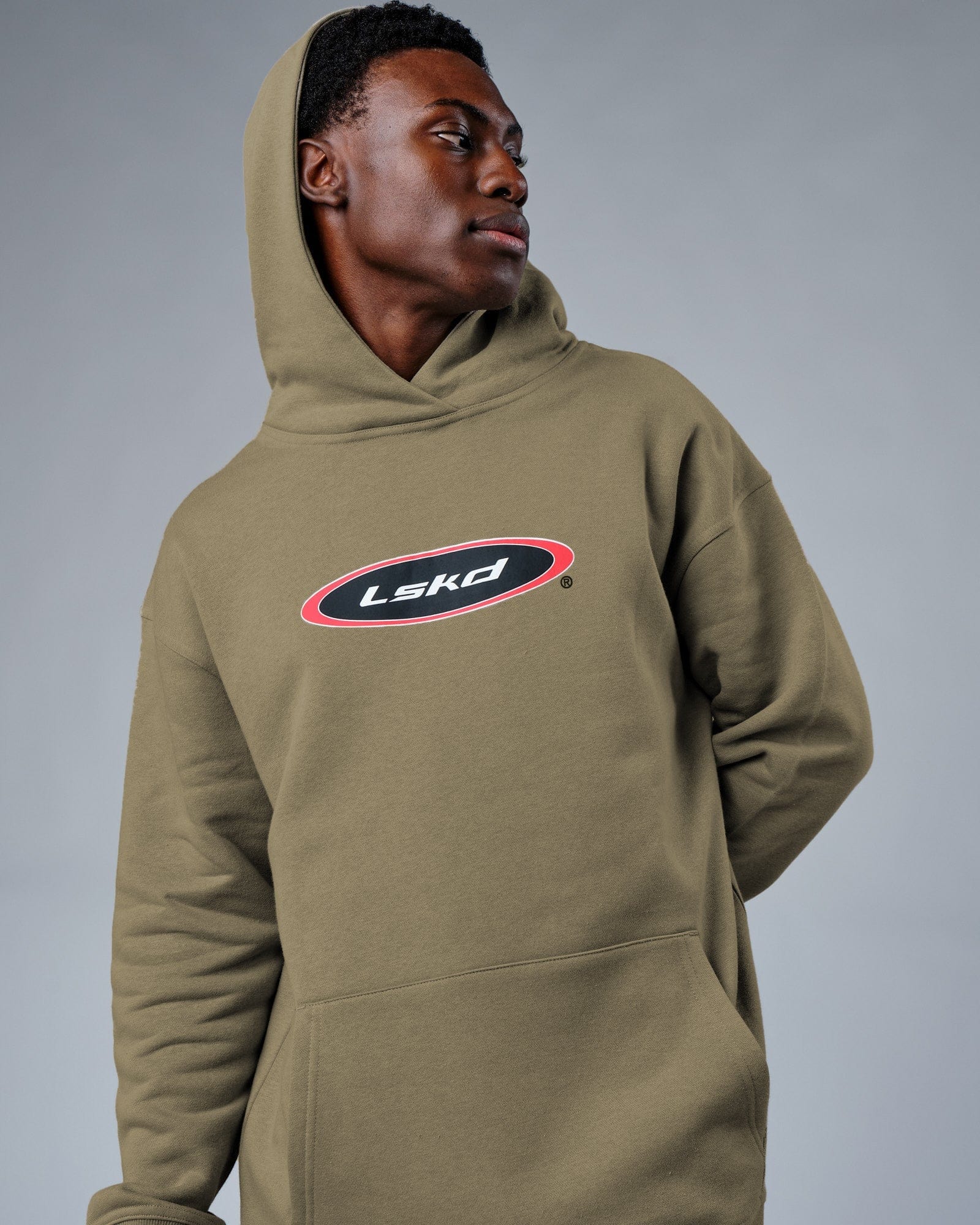 Model wearing Circa 2003 Oversize Hoodie - Laurel Oak