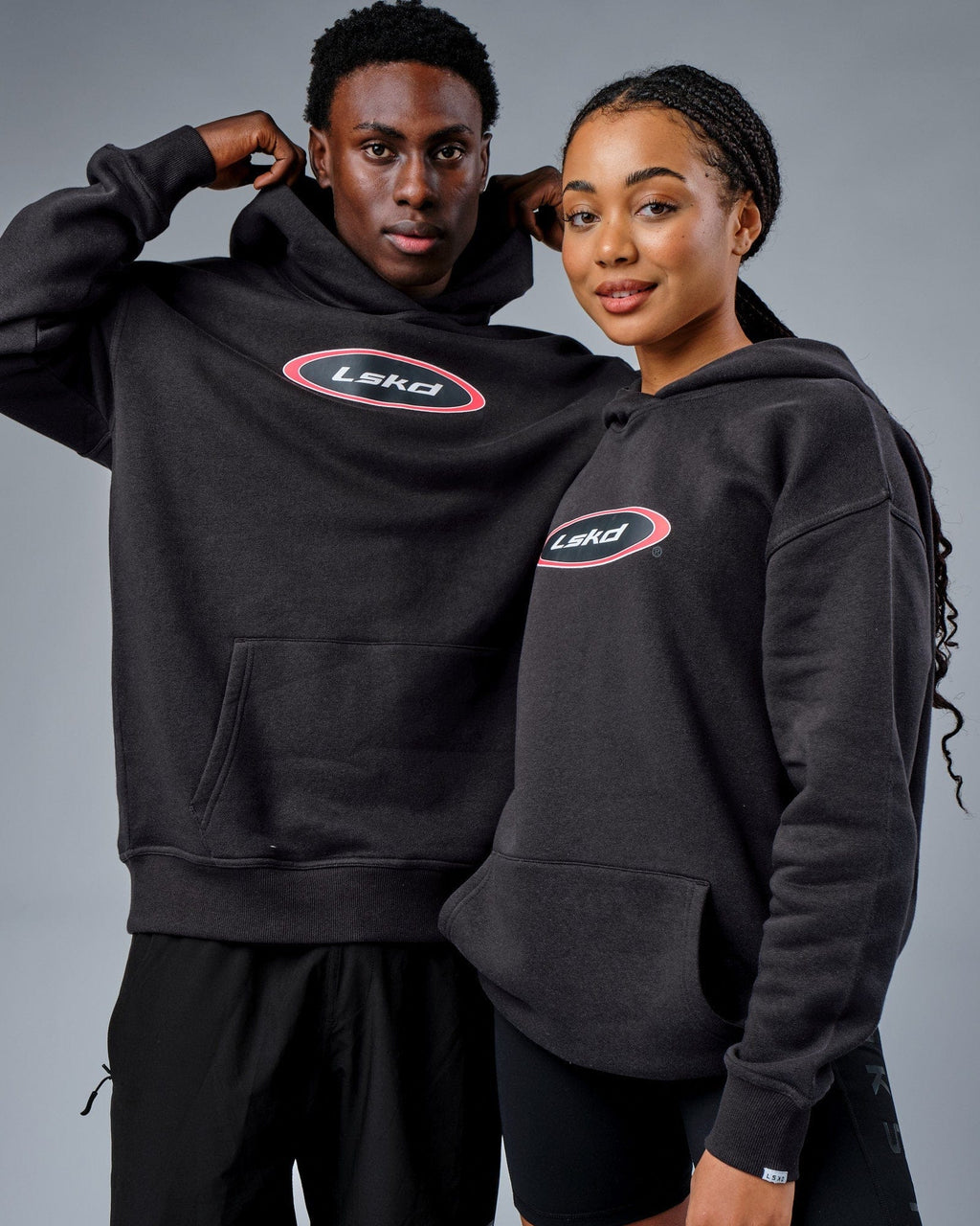 Model wearing Unisex Circa 2003 Oversize Hoodie - Phantom