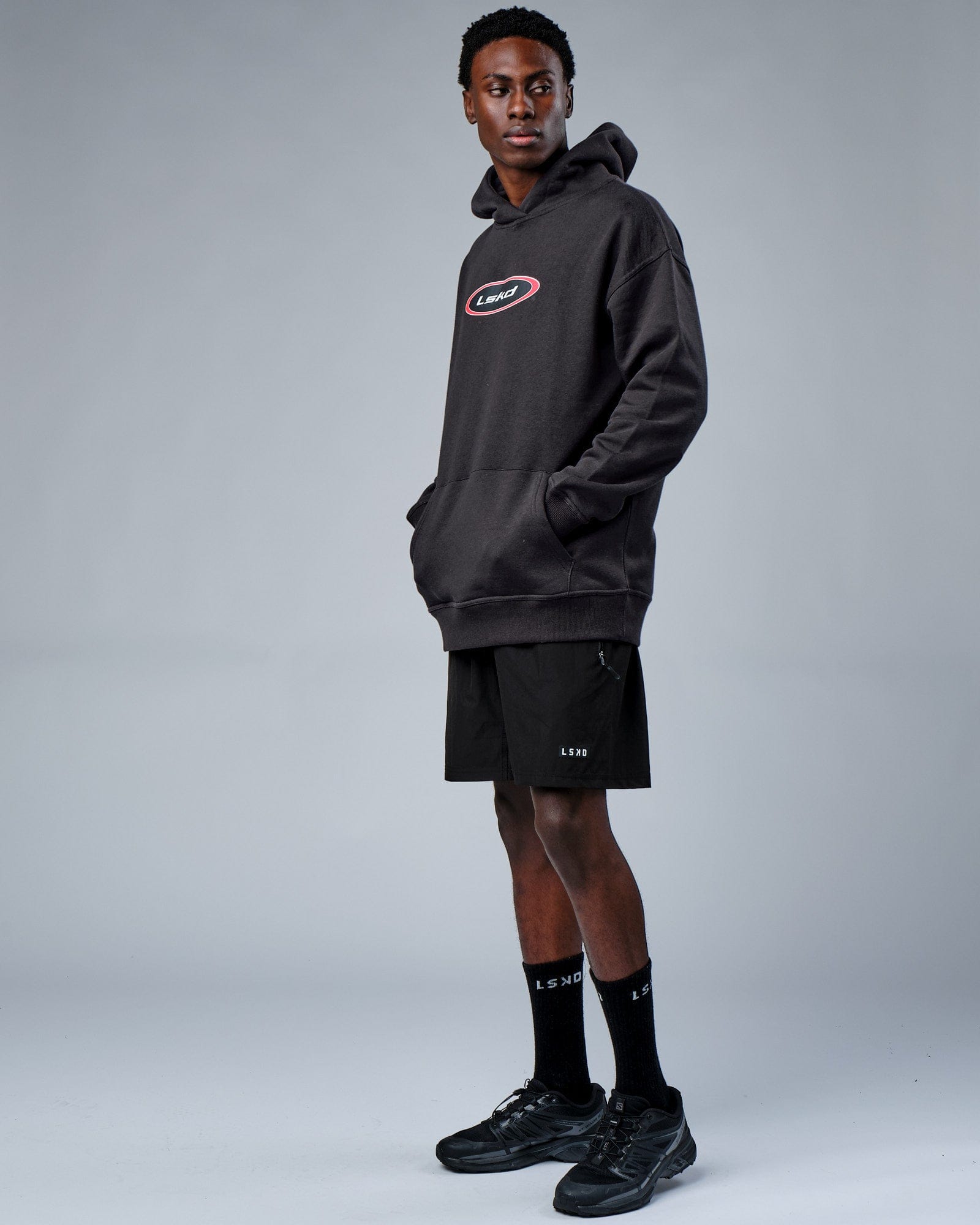 Model wearing Circa 2003 Oversize Hoodie - Phantom