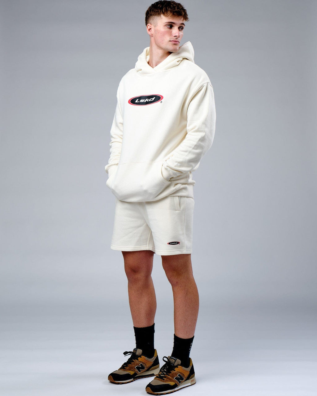 Model wearing Circa 2003 Oversize Hoodie - Cream