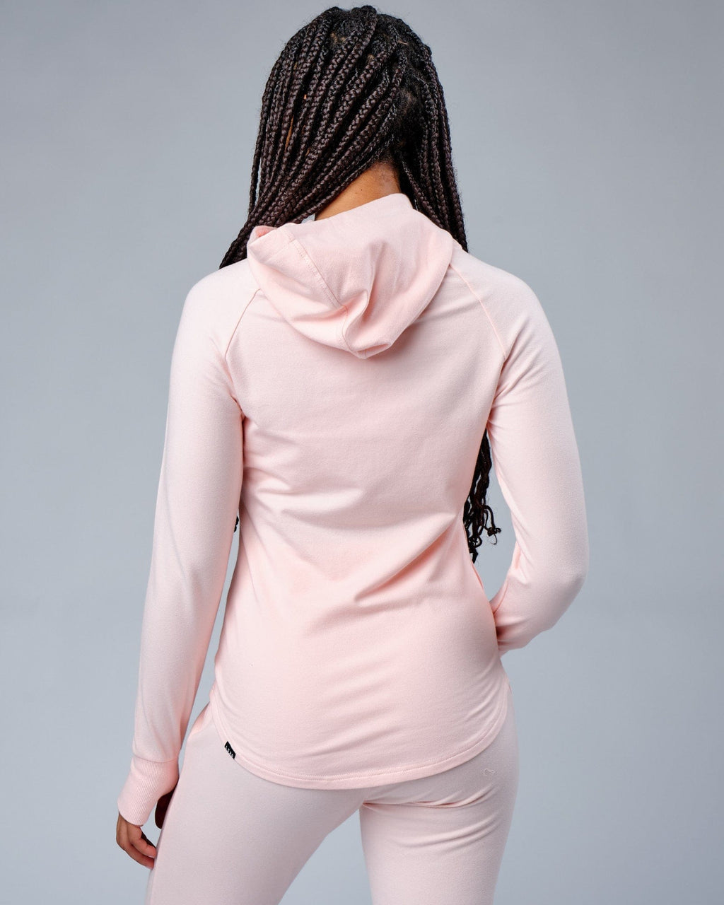 Model wearing PB Zip Through Hoodie - Pink