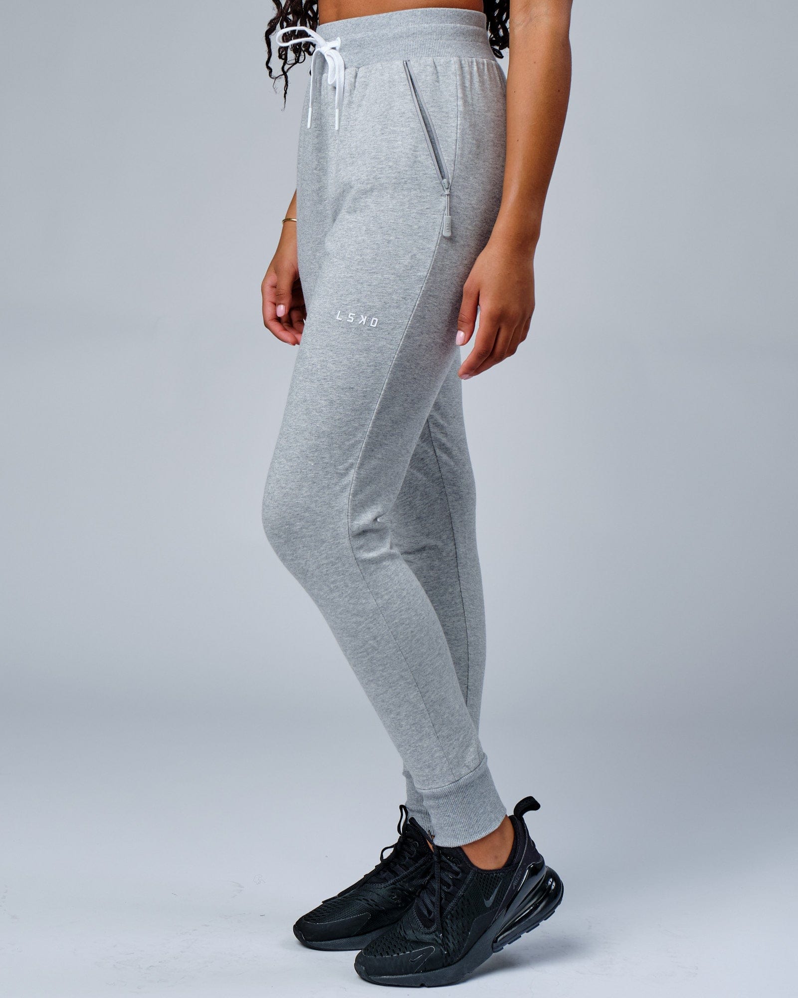 Model wearing PB Jogger - Lt Grey Marl